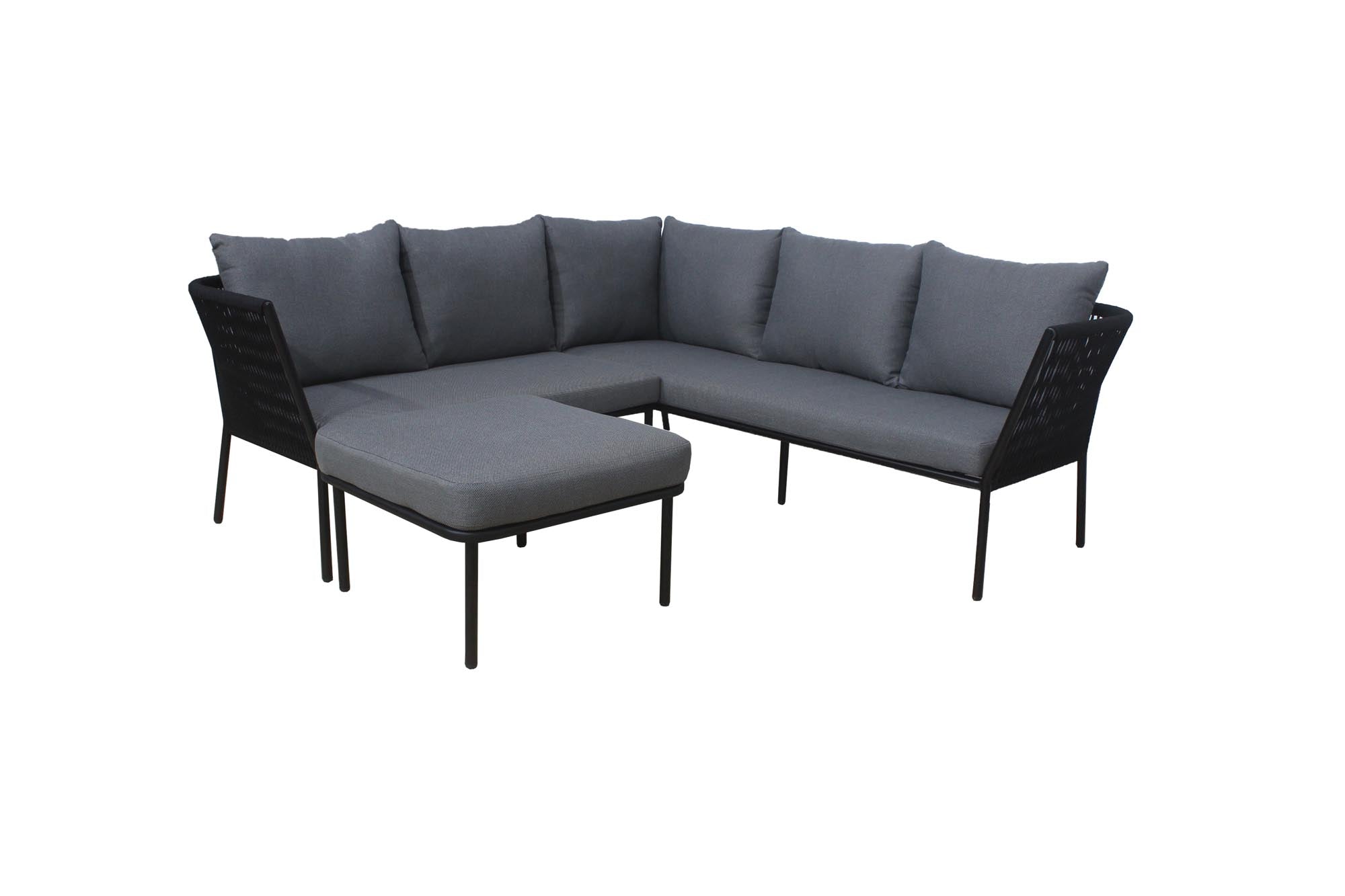 Elegante Loungegruppe Viola von Be Garden, perfekt für entspannte Momente im Freien, vereint Komfort und modernes Design.