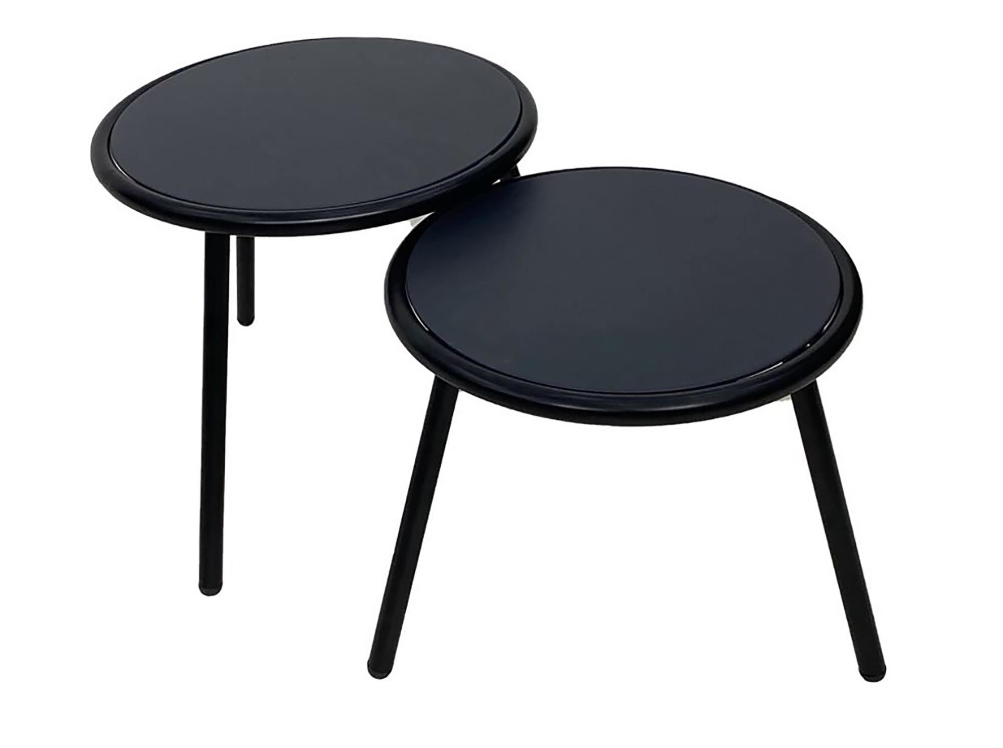 Eleganter kleiner Couchtisch Marisa mit einem Durchmesser von 45 cm aus Glas, ideal für stilvolle Loungebereiche.