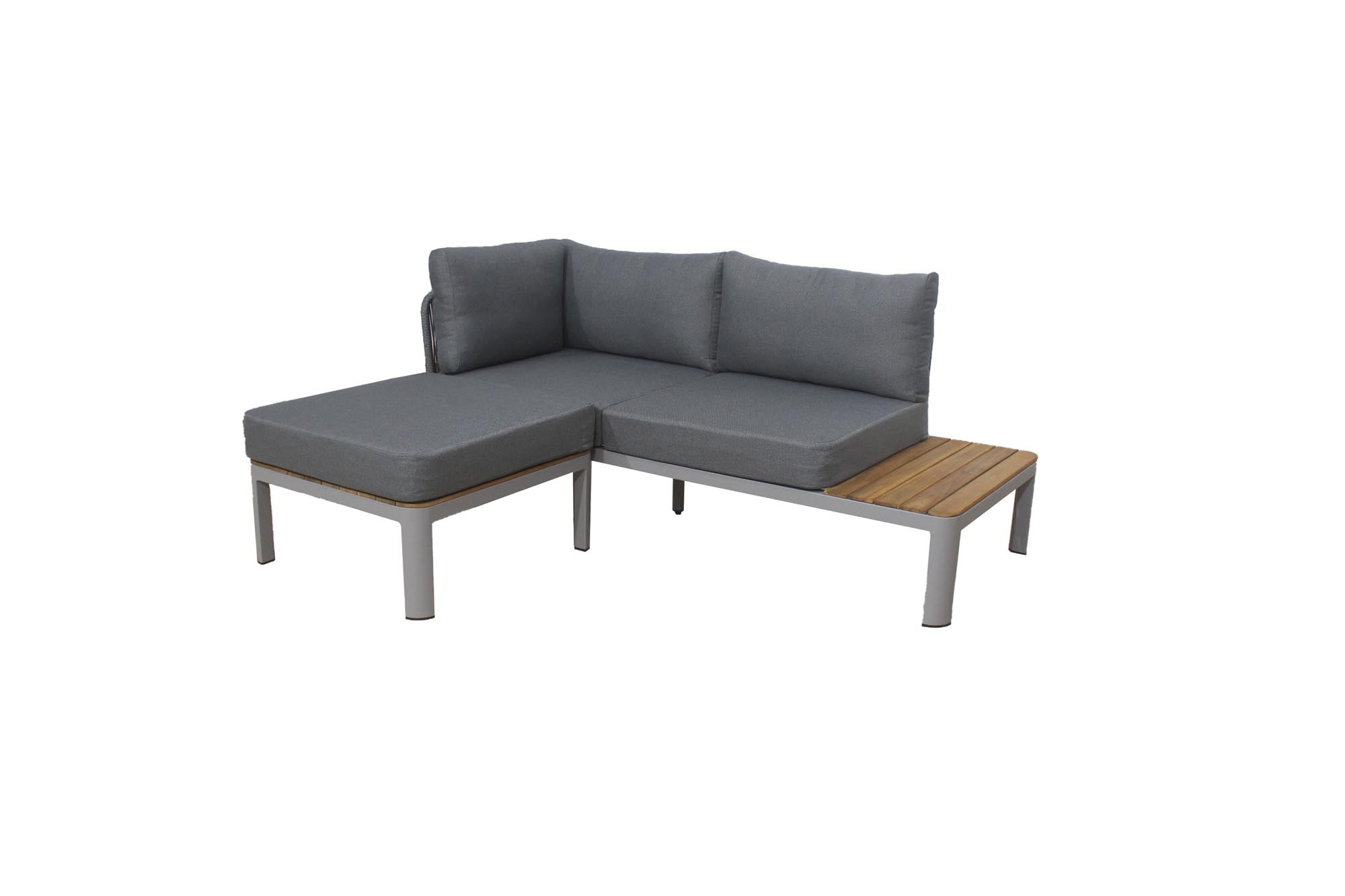 Loungegruppe Madrid - 2er Sofa mit Ablage + Couchtisch in Akazienholz präsentiert im Onlineshop von KAQTU Design AG. Loungetisch ist von Be Garden