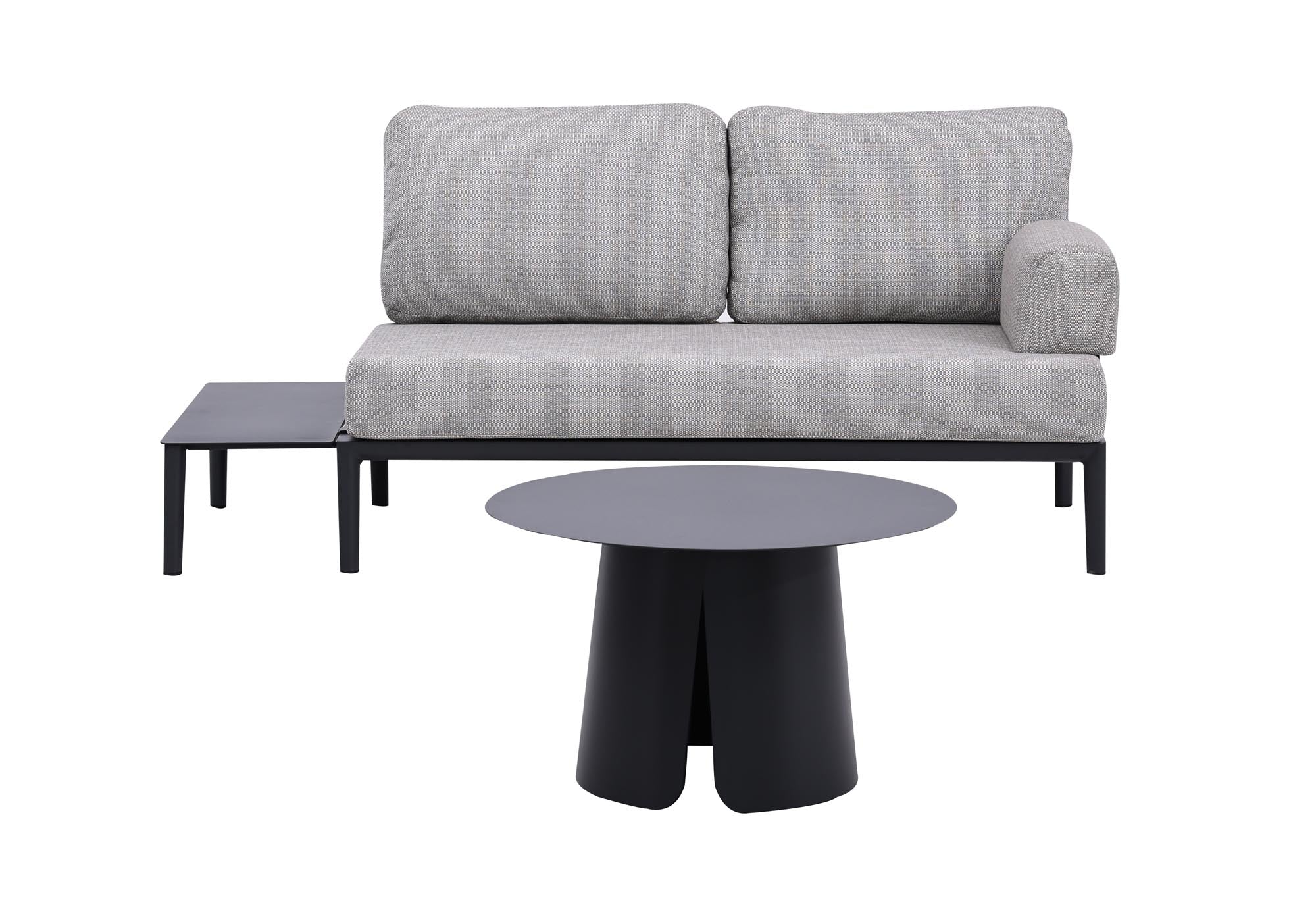 Modulares Garten-Loungeset Fiore 2 Sitzer in Anthrazit präsentiert im Onlineshop von KAQTU Design AG. Loungeset ist von Be Garden