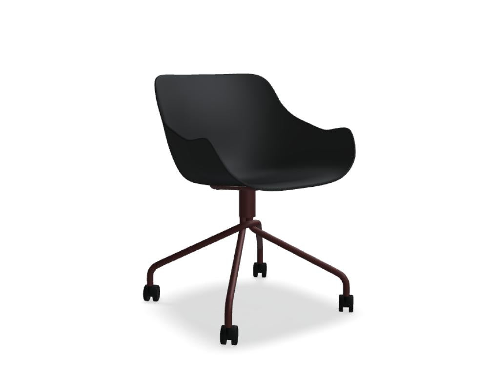 Baltic Basic BL1P13K - Stuhl Drehbasis in Rot präsentiert im Onlineshop von KAQTU Design AG. Drehstuhl ist von Mdd