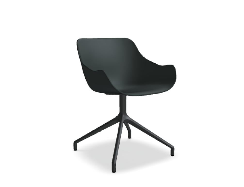 Baltic Basic BL1P19 - Stuhl Drehbasis in Rot präsentiert im Onlineshop von KAQTU Design AG. Drehstuhl ist von Mdd