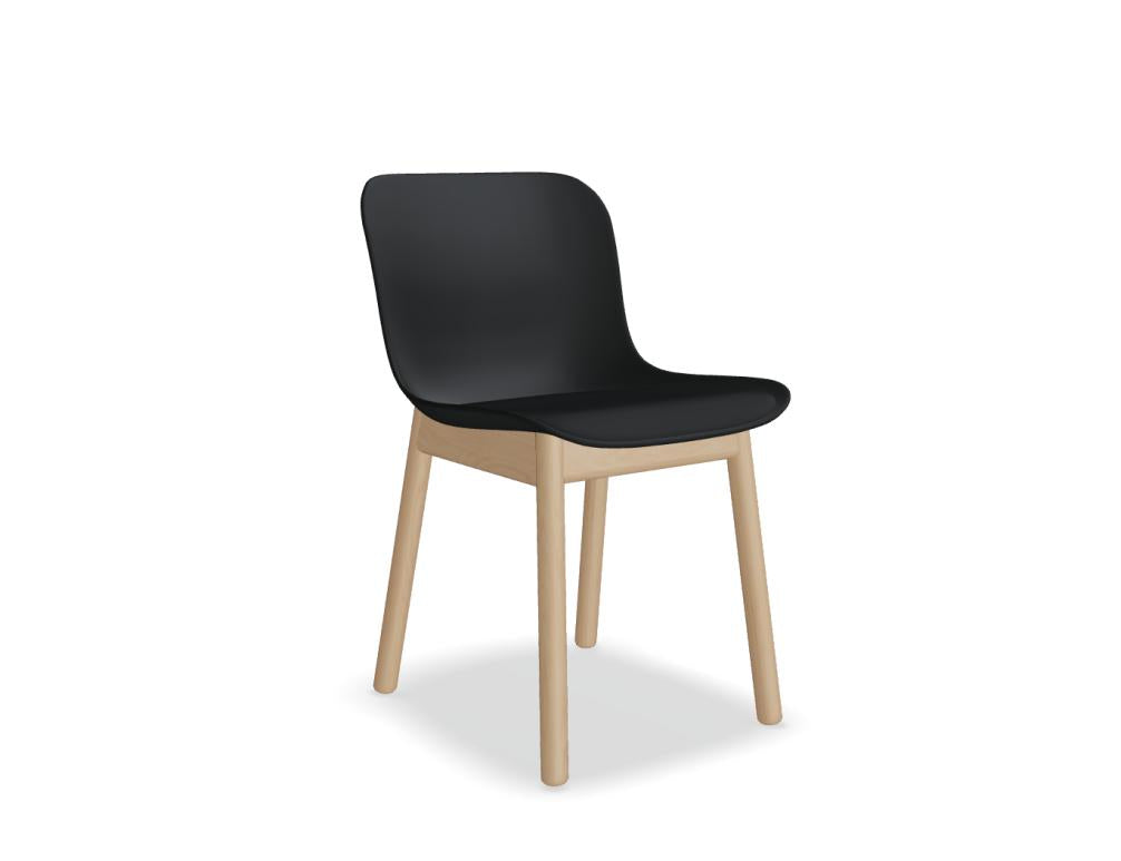 Baltic 2 Remix BLK3P14 - Stuhl mit holzbasis in Ziegelrot präsentiert im Onlineshop von KAQTU Design AG. Stuhl ist von Mdd