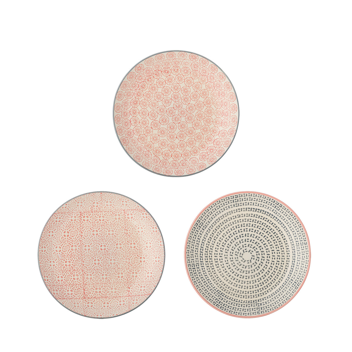 Cécile Teller, Rose, Steingut in Rose präsentiert im Onlineshop von KAQTU Design AG. Teller ist von Bloomingville