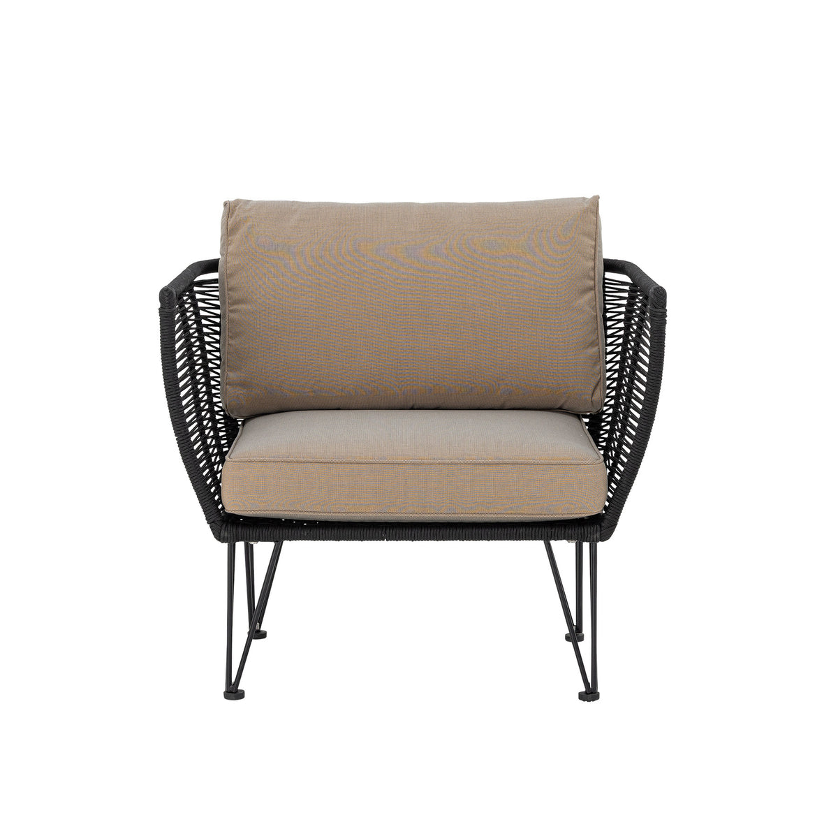 Mundo Loungesessel, Schwarz, Metall in Schwarz präsentiert im Onlineshop von KAQTU Design AG. Outdoor-Sessel ist von Bloomingville