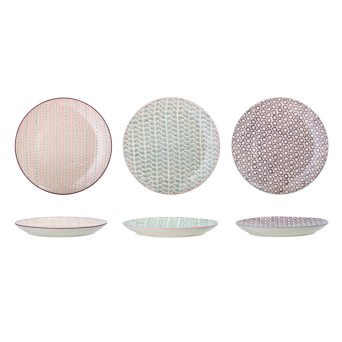 Maya Teller, Violett, Steingut in Purple präsentiert im Onlineshop von KAQTU Design AG. Teller ist von Bloomingville