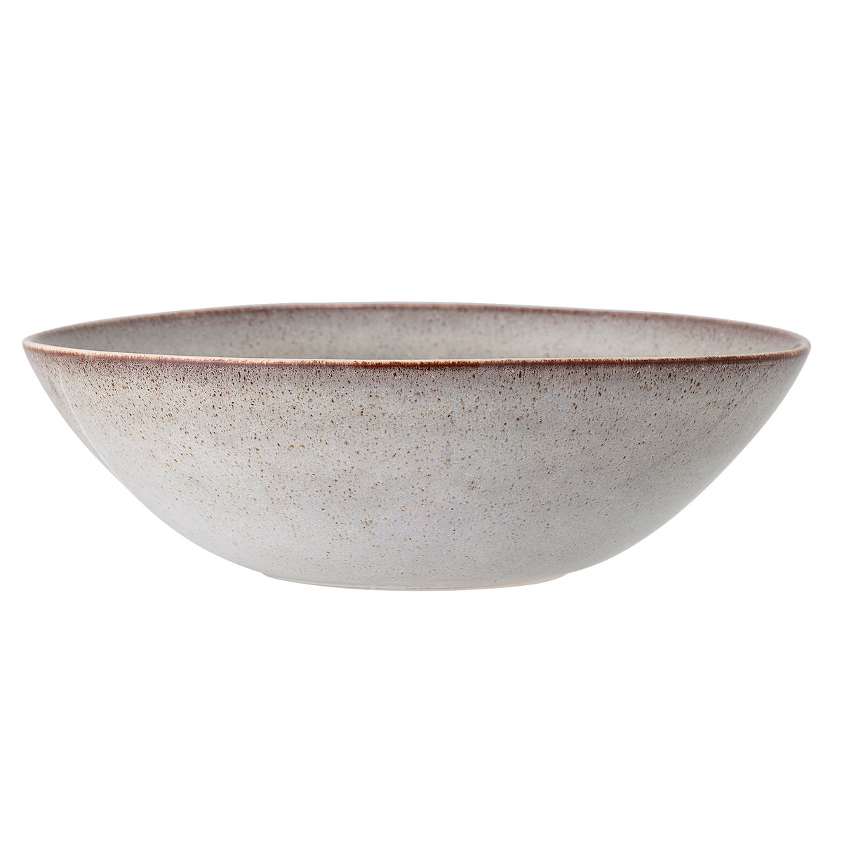Beige Schale Sandrine aus Steingut von Bloomingville mit glasierter Oberfläche