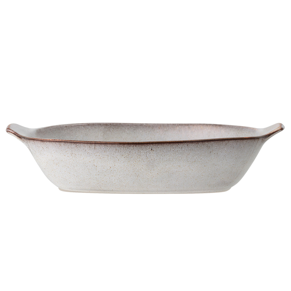 Beige Schale Sandrine aus Steingut von Bloomingville mit glasierter Oberfläche