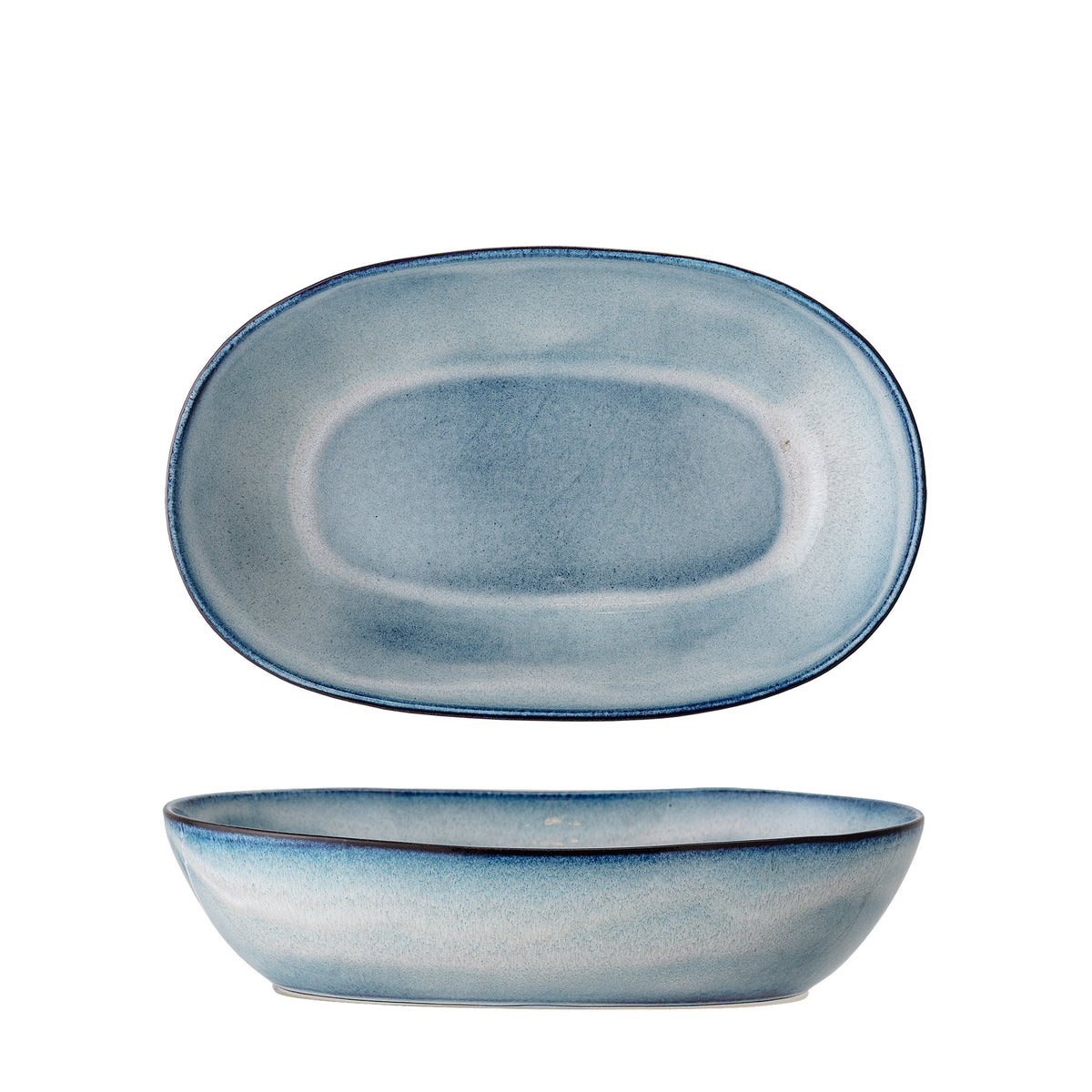 Sandrine Servierschüssel, Blau, Steingut in Blue präsentiert im Onlineshop von KAQTU Design AG. Schale ist von Bloomingville