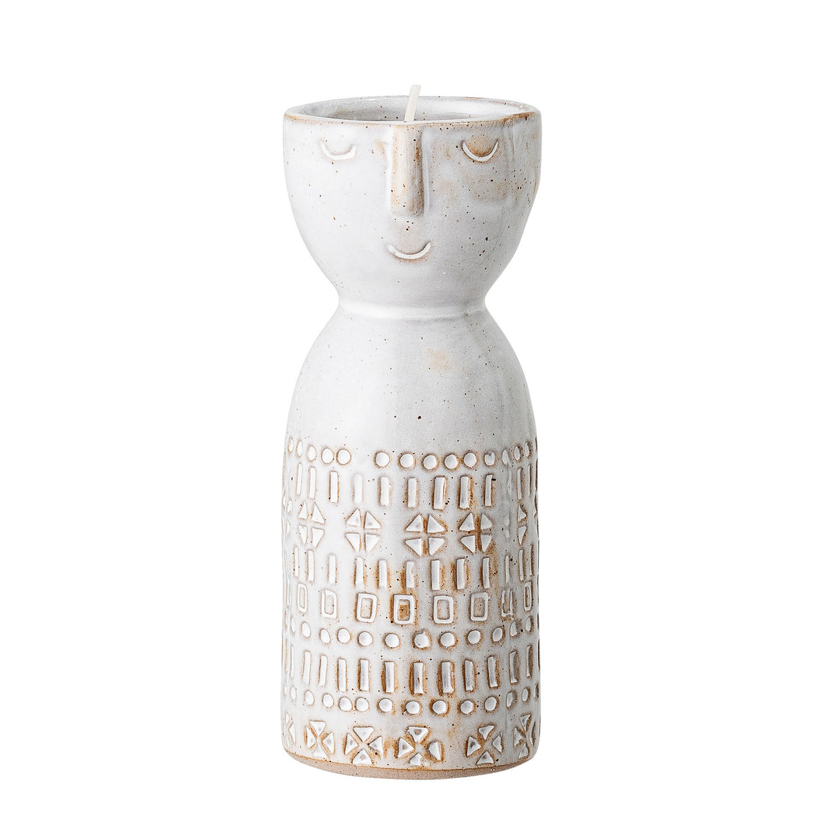 Embla Vase, Weiá, Steingut in White präsentiert im Onlineshop von KAQTU Design AG. Vase ist von Bloomingville