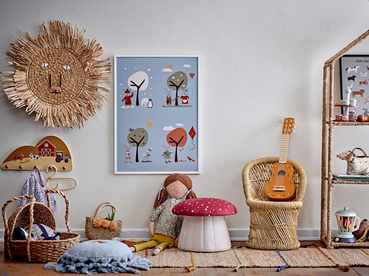Lue Pouf, Rot, Polyester in Red präsentiert im Onlineshop von KAQTU Design AG. Pouf ist von Bloomingville Mini