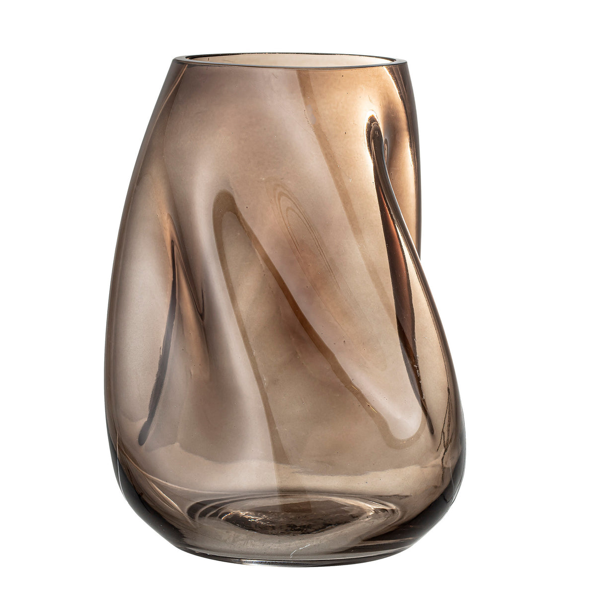 Ingolf Vase, Braun, Glas in Brown präsentiert im Onlineshop von KAQTU Design AG. Vase ist von Bloomingville