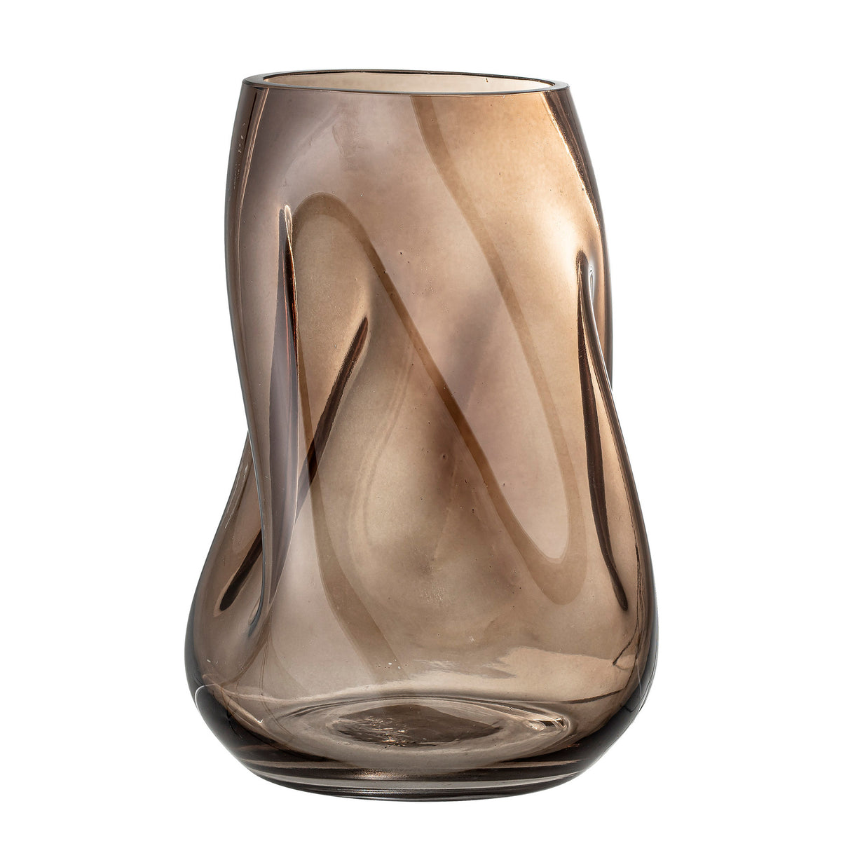 Ingolf Vase, Braun, Glas in Brown präsentiert im Onlineshop von KAQTU Design AG. Vase ist von Bloomingville