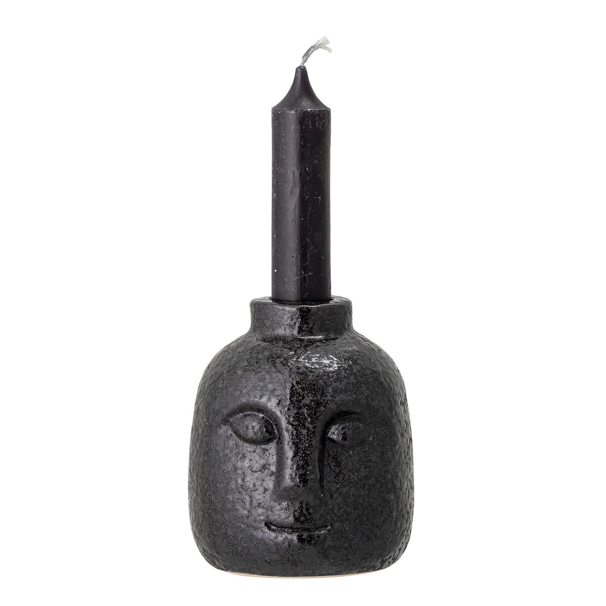 Eliot Kerzenständer, Schwarz, Steingut in Black präsentiert im Onlineshop von KAQTU Design AG. Kerzenständer ist von Bloomingville
