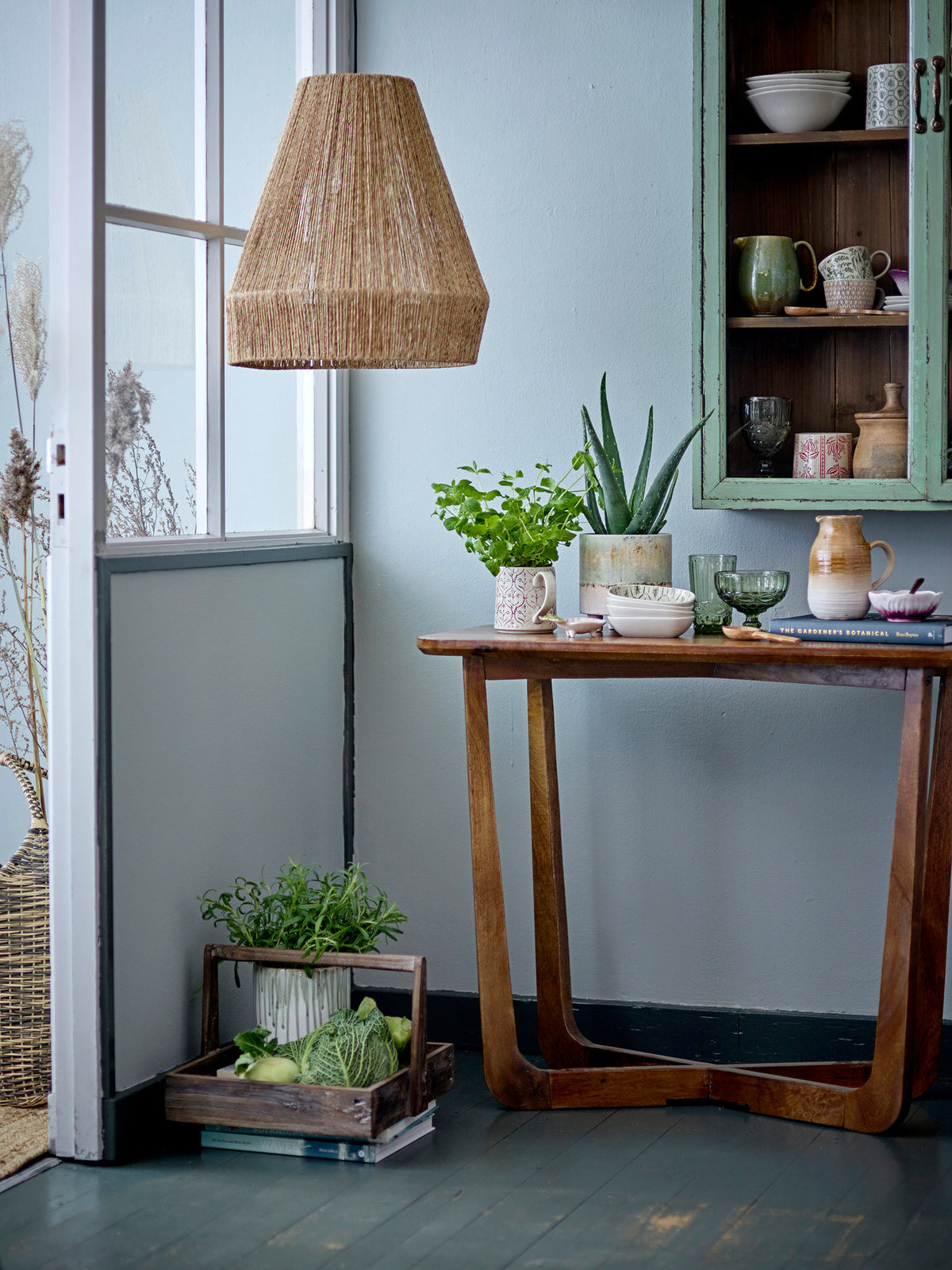 Hazem Kabinett, Grün, Tannenholz in Green präsentiert im Onlineshop von KAQTU Design AG. Standregal ist von Creative Collection