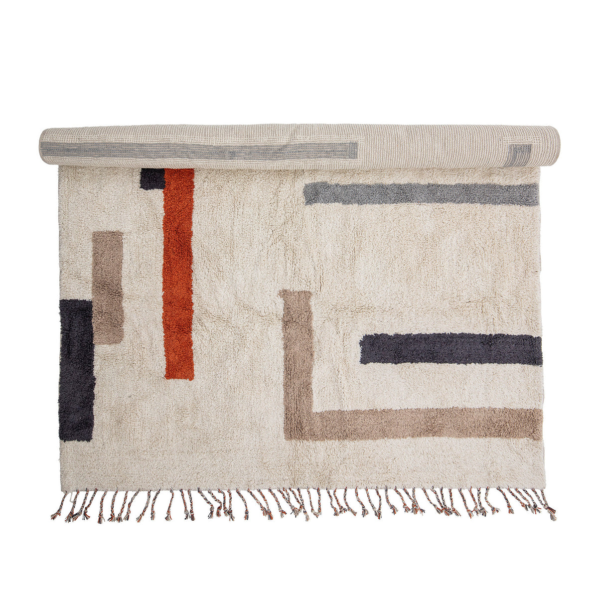 Jue Teppich, Natur, Baumwolle in Natur präsentiert im Onlineshop von KAQTU Design AG. Teppich ist von Bloomingville