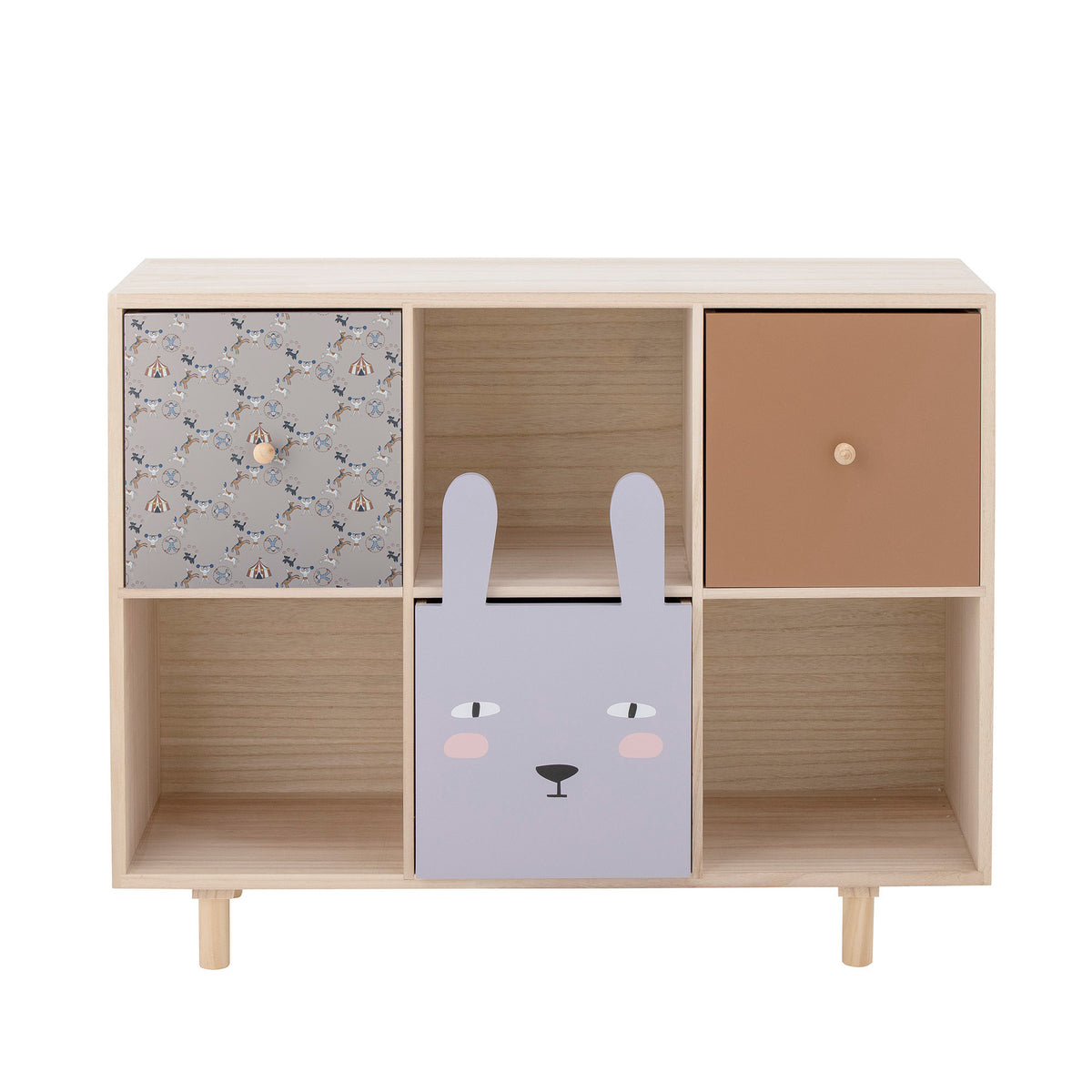 Calle Bücherregal mit Schubladen, Natur, Paulownia in Nature präsentiert im Onlineshop von KAQTU Design AG. Standregal ist von Bloomingville Mini