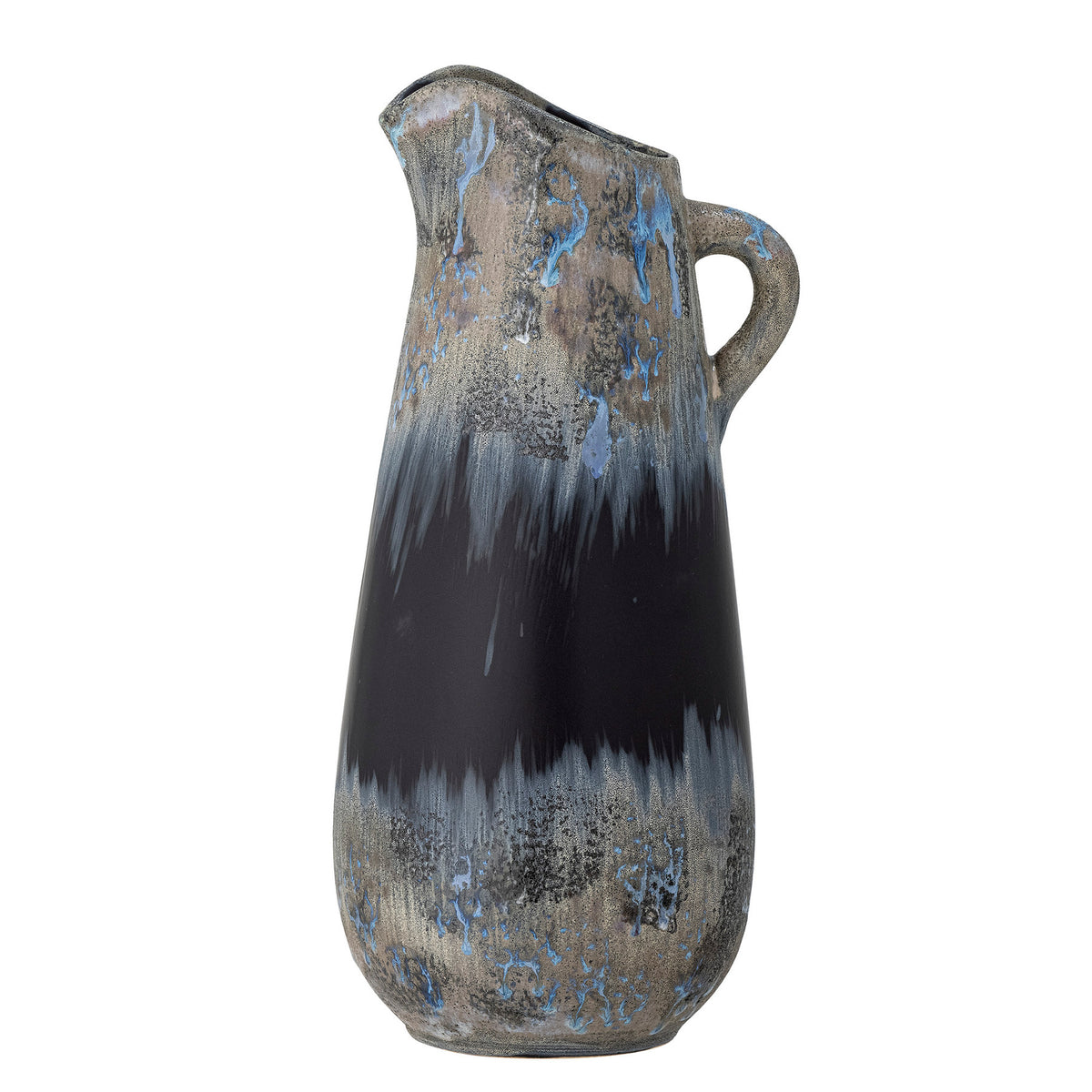 Khumo Vase, Schwarz, Steingut in Black präsentiert im Onlineshop von KAQTU Design AG. Vase ist von Creative Collection