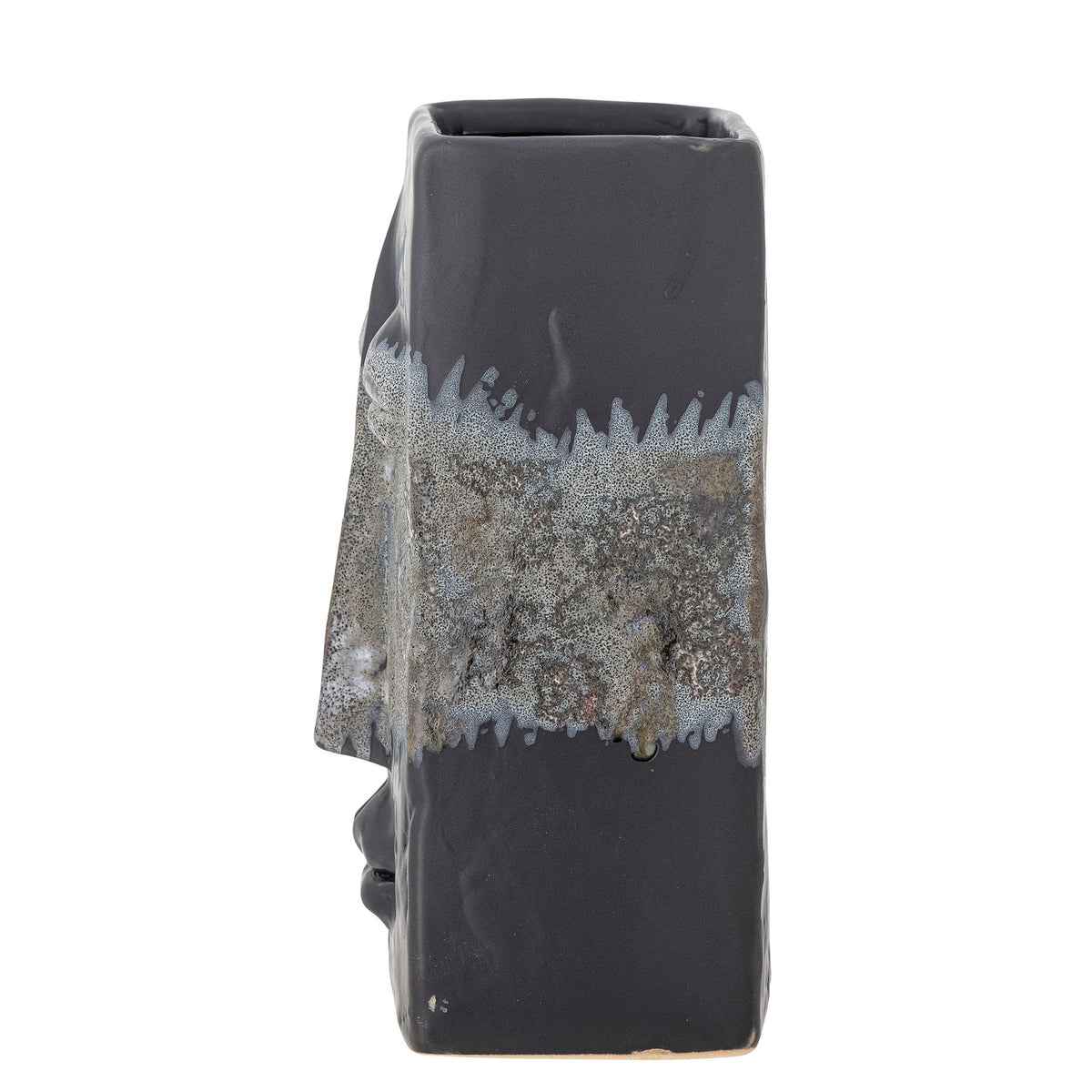Nasru Vase, Schwarz, Steingut in Black präsentiert im Onlineshop von KAQTU Design AG. Vase ist von Bloomingville