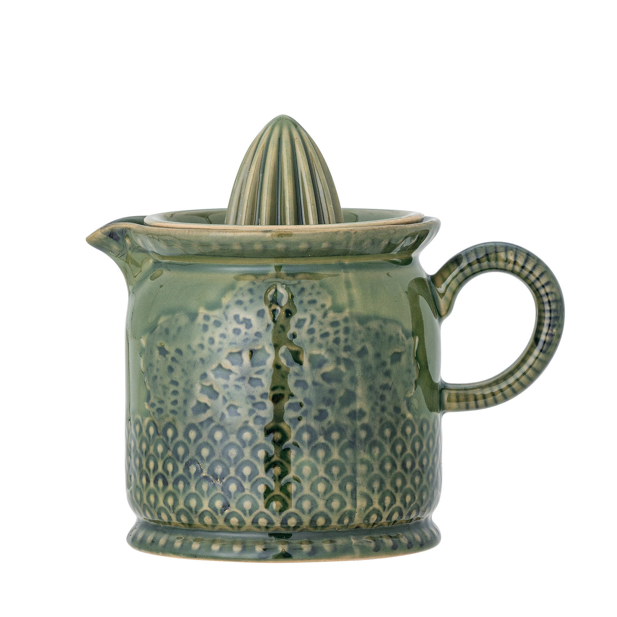 Liselu Zitronensaftpresse, Grün, Steingut in Green präsentiert im Onlineshop von KAQTU Design AG. Zitronenpresse ist von Creative Collection