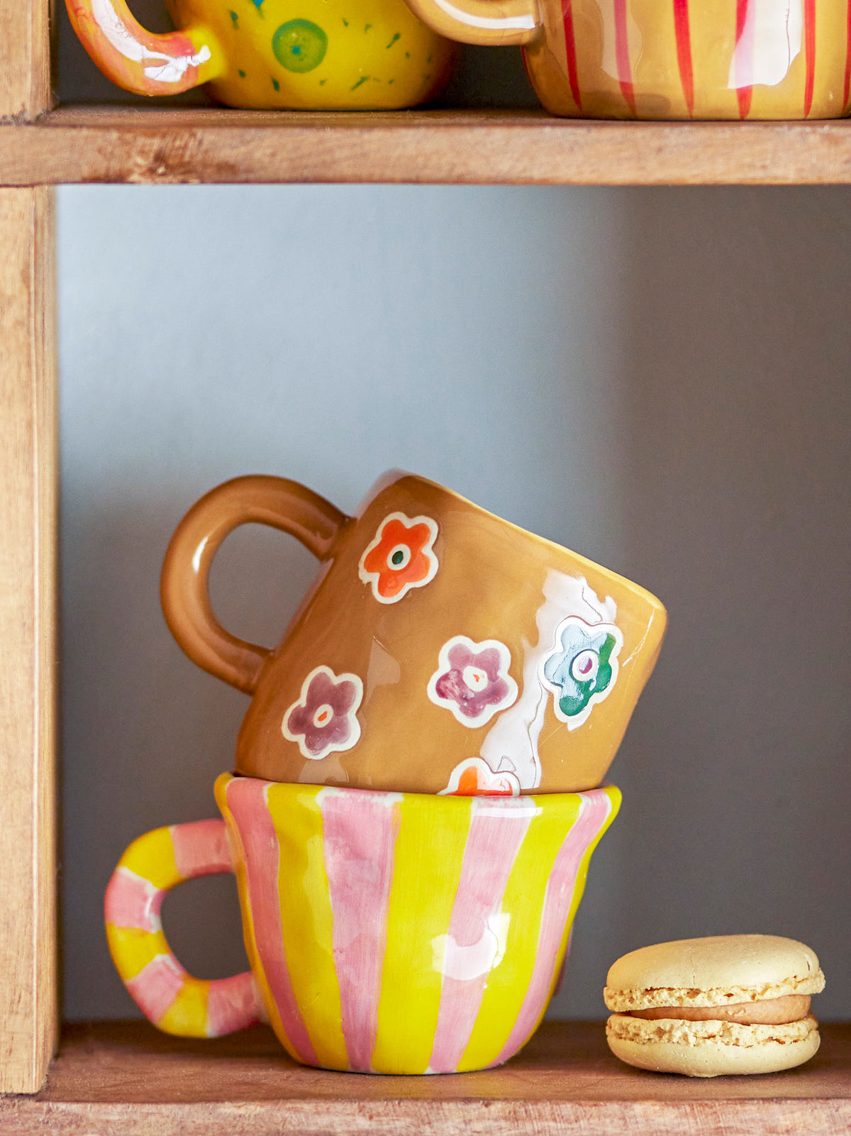 Nini Tasse, Rose, Steingut in Rose präsentiert im Onlineshop von KAQTU Design AG. Tasse ist von Bloomingville Mini