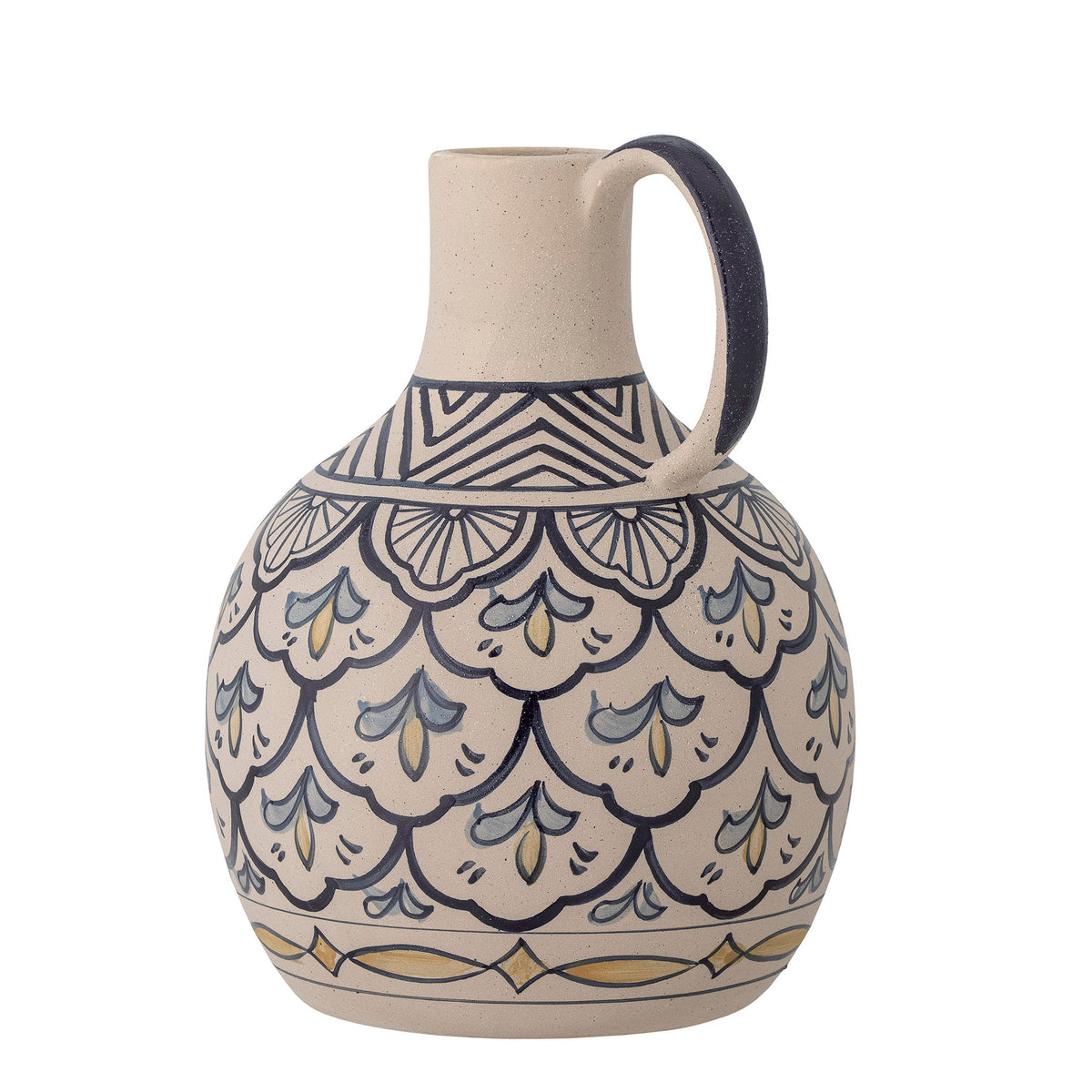 Nadya Vase, Blue, Steingut in Blue präsentiert im Onlineshop von KAQTU Design AG. Vase ist von Bloomingville