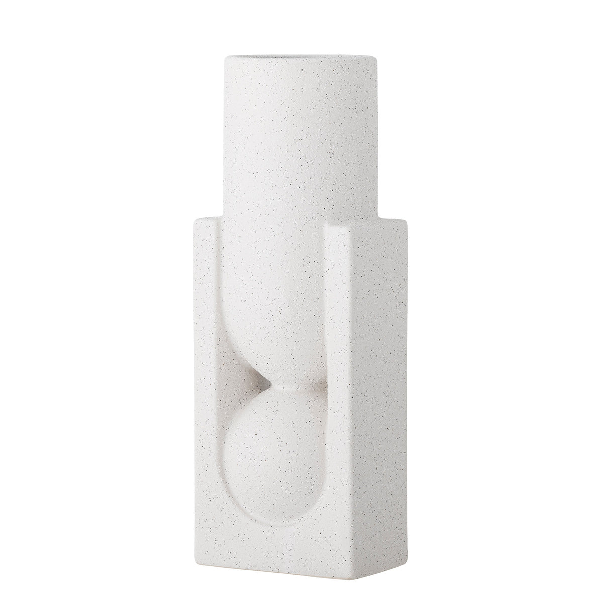 Salome Vase, Weiss, Steingut in Weiss präsentiert im Onlineshop von KAQTU Design AG. Vase ist von Bloomingville