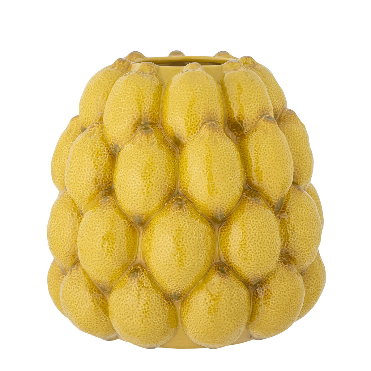 Limone Vase, Gelb, Steingut in Yellow präsentiert im Onlineshop von KAQTU Design AG. Vase ist von Creative Collection
