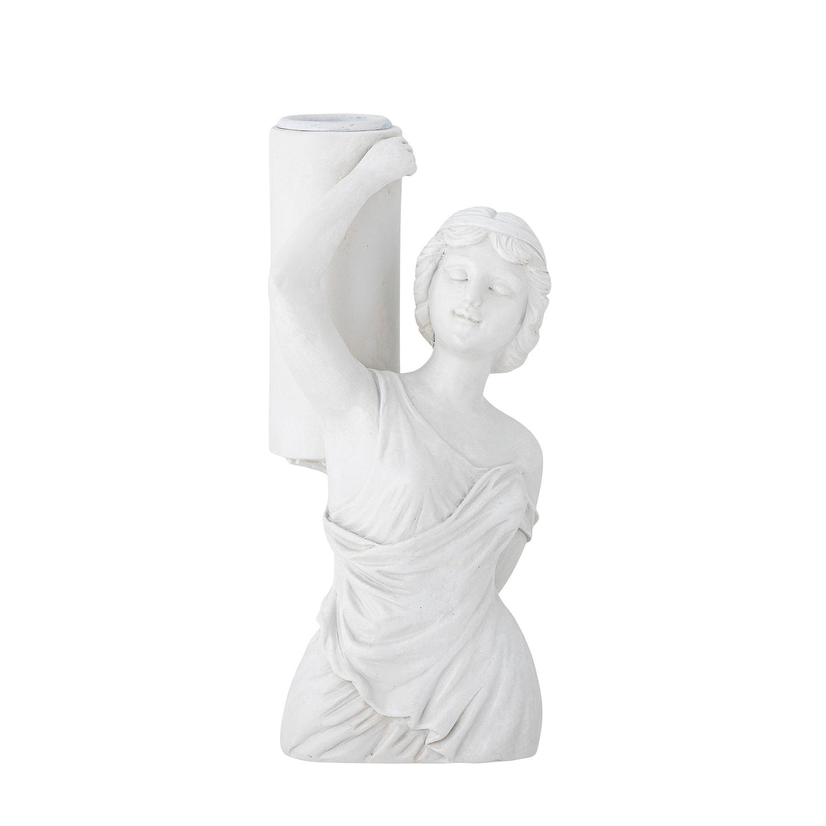 Medea Kerzenhalter, Weiá, Polyresin in White präsentiert im Onlineshop von KAQTU Design AG. Kerzenständer ist von Creative Collection