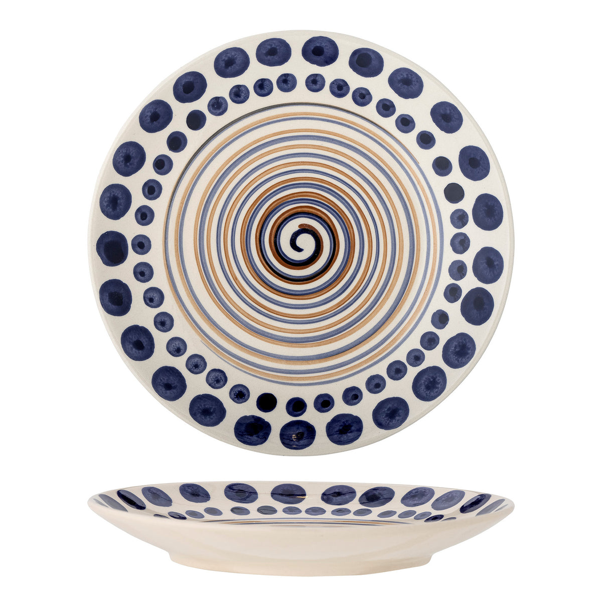 Shama Teller, Orange, Steingut in Orange präsentiert im Onlineshop von KAQTU Design AG. Teller ist von Bloomingville