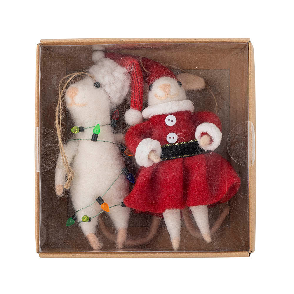 Peo Ornament, Weiss, Wolle in Weiß präsentiert im Onlineshop von KAQTU Design AG. Ornament ist von Bloomingville