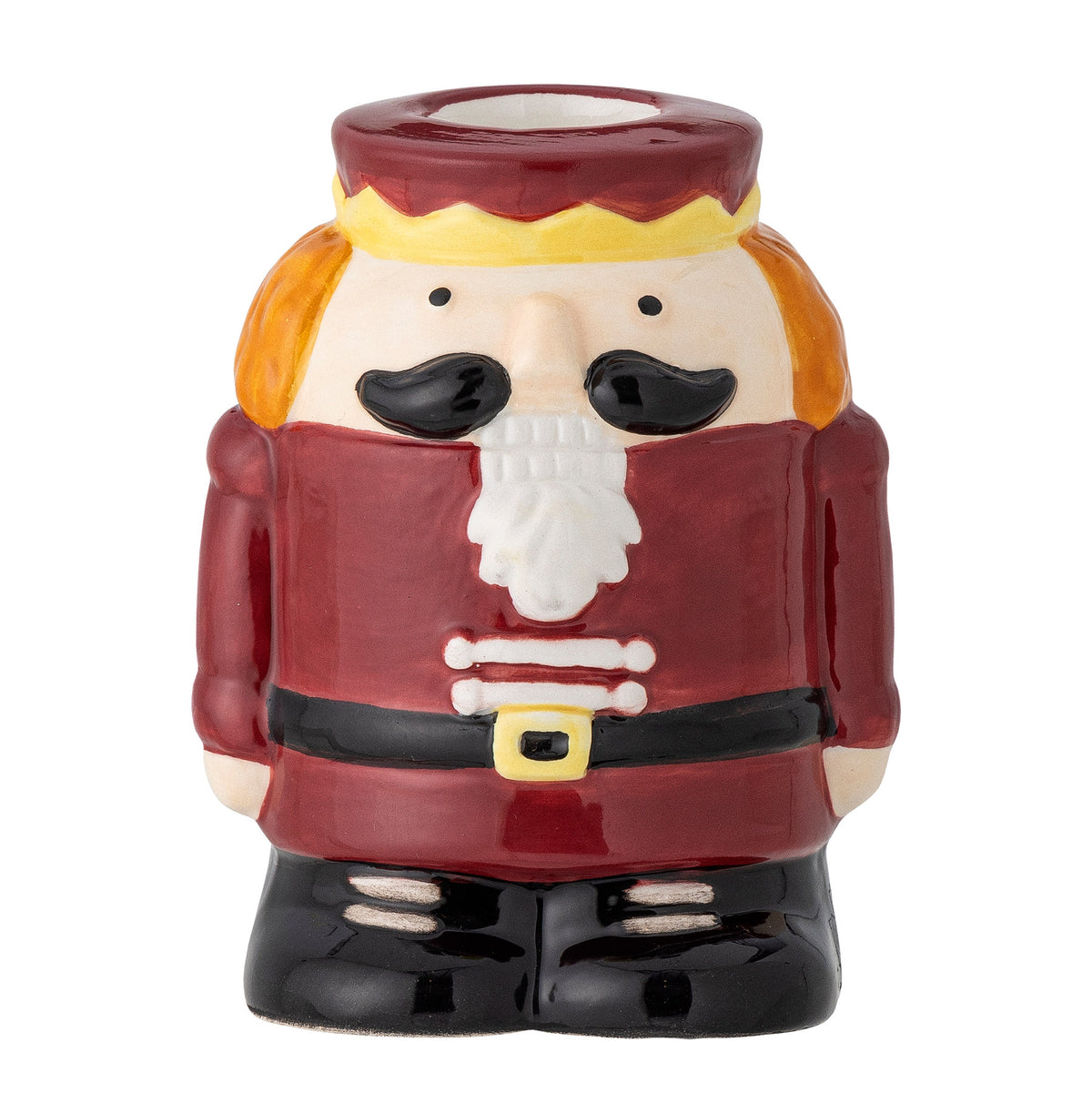 Feast Kerzenhalter, Rot, Steingut in Rot präsentiert im Onlineshop von KAQTU Design AG. Kerzenständer ist von Bloomingville