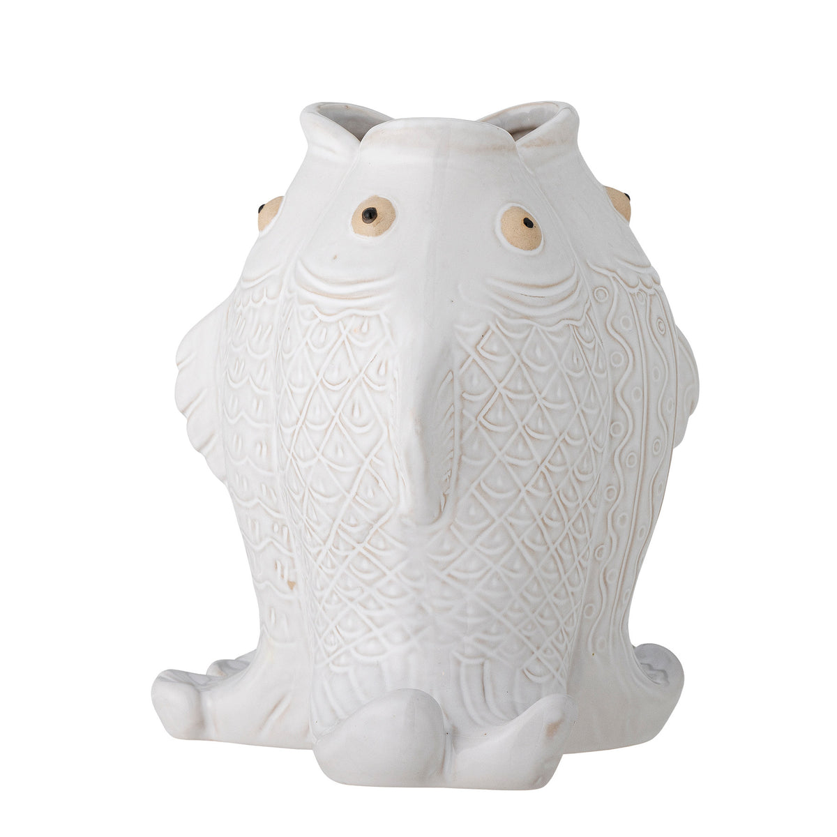 Fili Vase, Weiss, Steingut in Weiss präsentiert im Onlineshop von KAQTU Design AG. Vase ist von Creative Collection