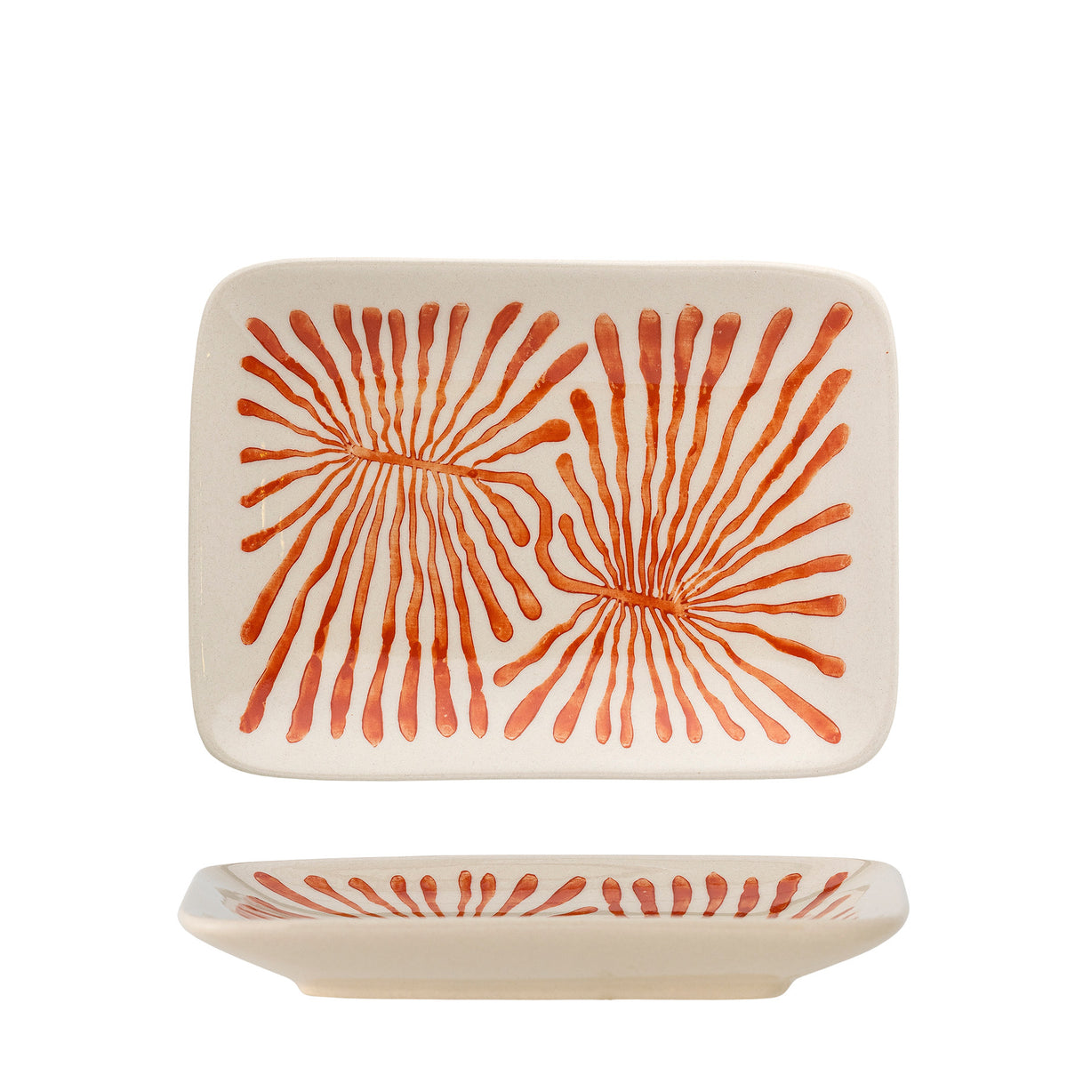 Fauni Teller, Rot, Steingut in Rot präsentiert im Onlineshop von KAQTU Design AG. Teller ist von Creative Collection