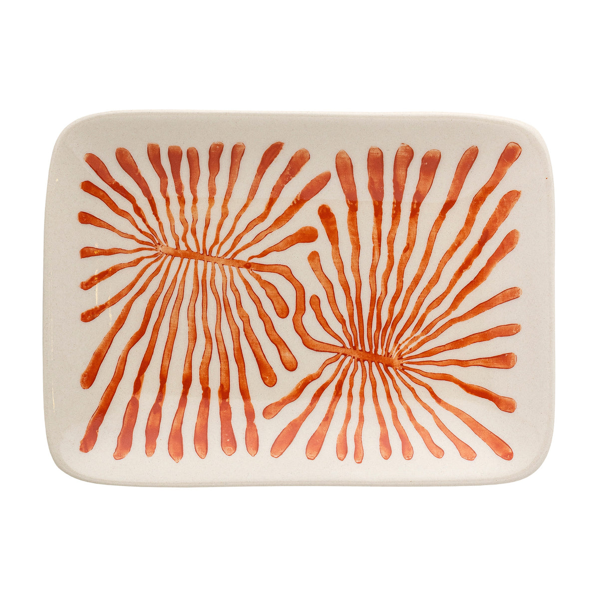 Fauni Teller, Rot, Steingut in Rot präsentiert im Onlineshop von KAQTU Design AG. Teller ist von Creative Collection
