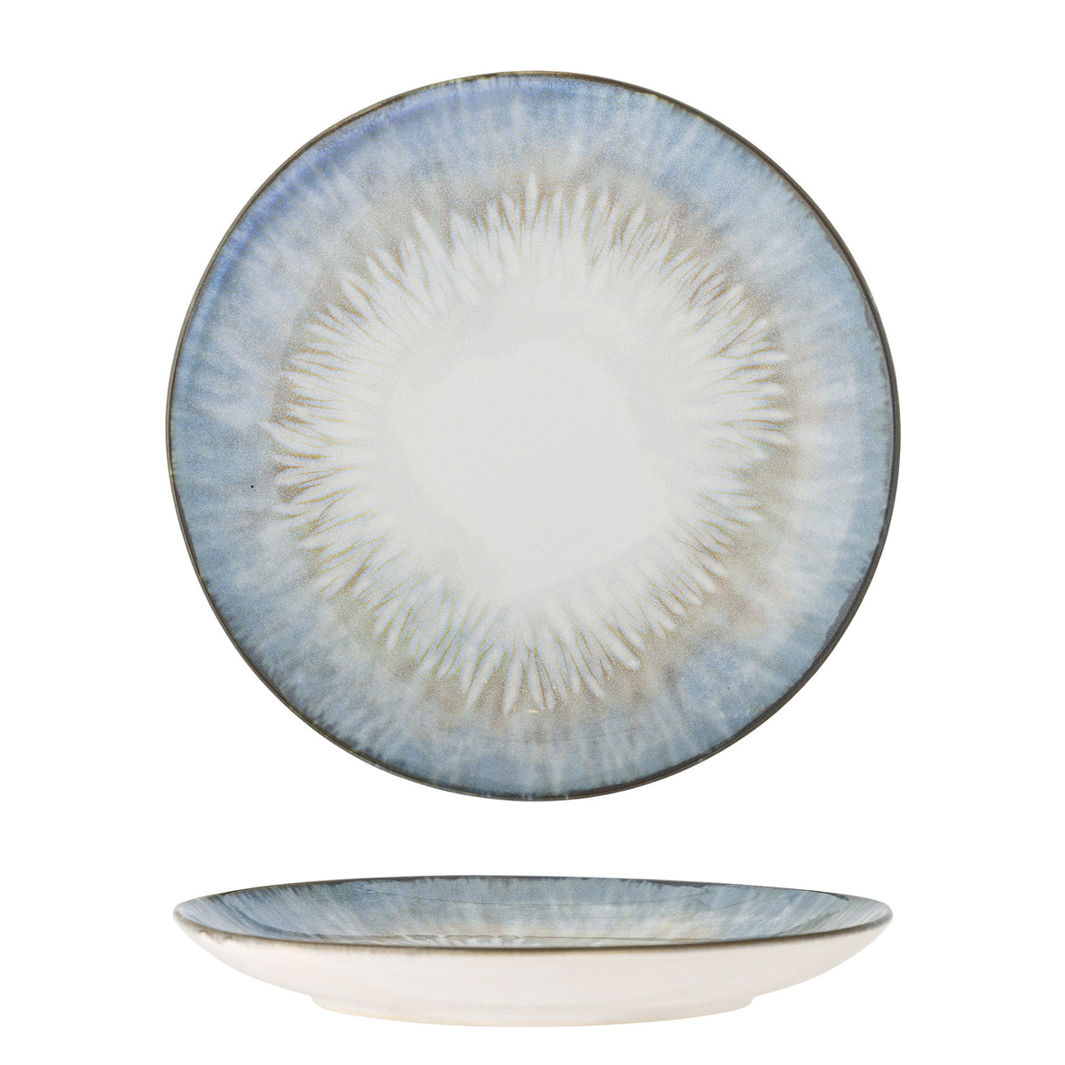 Calen Teller, Blue, Steingut in Blau präsentiert im Onlineshop von KAQTU Design AG. Teller ist von Bloomingville
