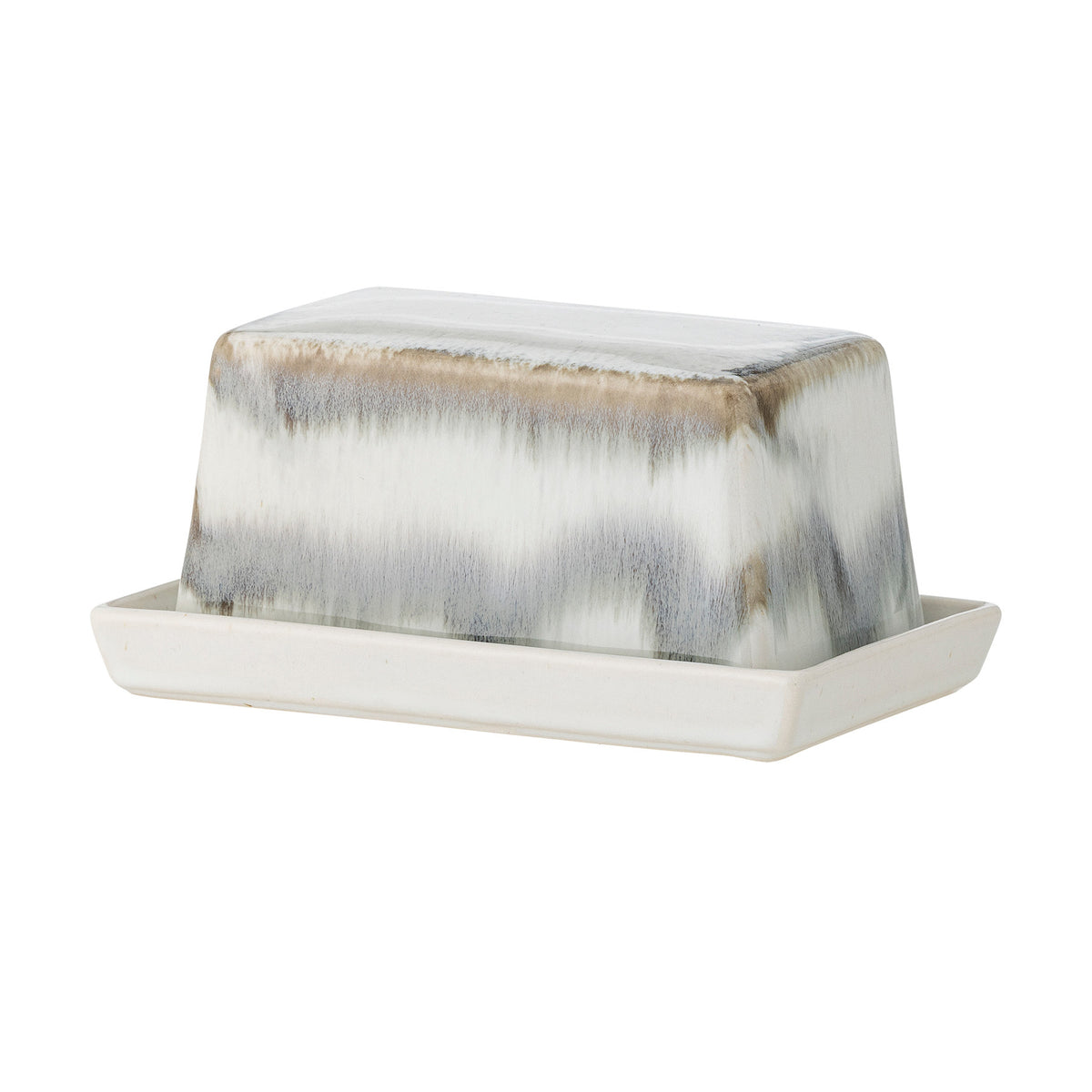 Paula Butterdose, Grau, Steingut in Grau präsentiert im Onlineshop von KAQTU Design AG. Butterdosen ist von Bloomingville