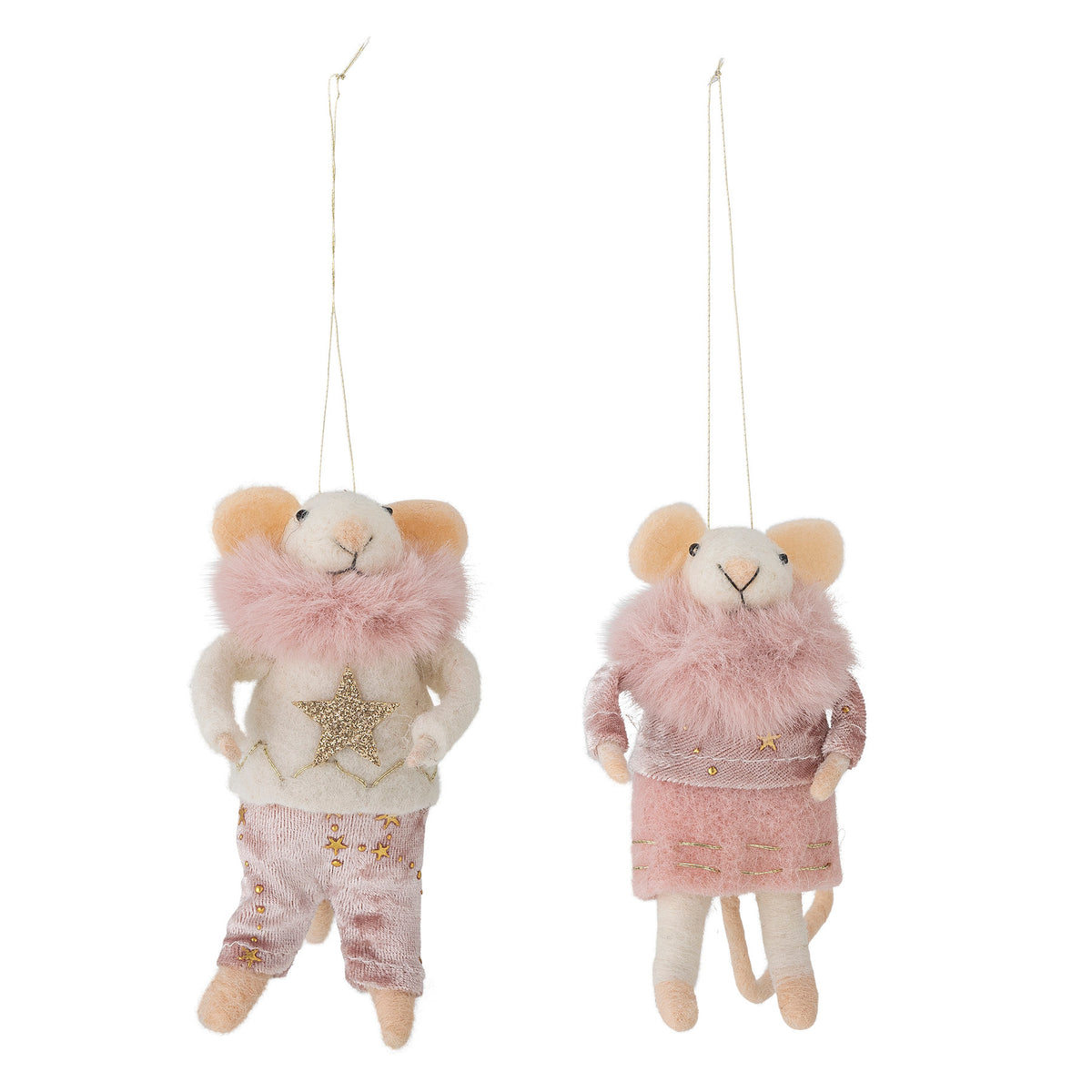 Peo Ornament, Rose, Wolle in Rose präsentiert im Onlineshop von KAQTU Design AG. Ornament ist von Bloomingville