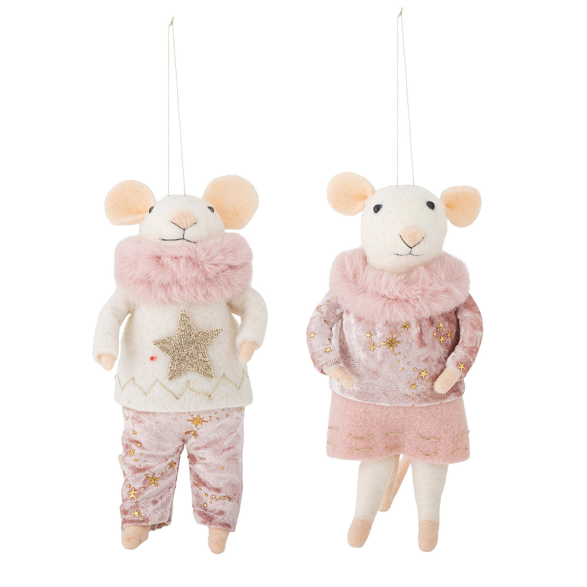 Peo Ornament, Rose, Wolle in Rose präsentiert im Onlineshop von KAQTU Design AG. Ornament ist von Bloomingville