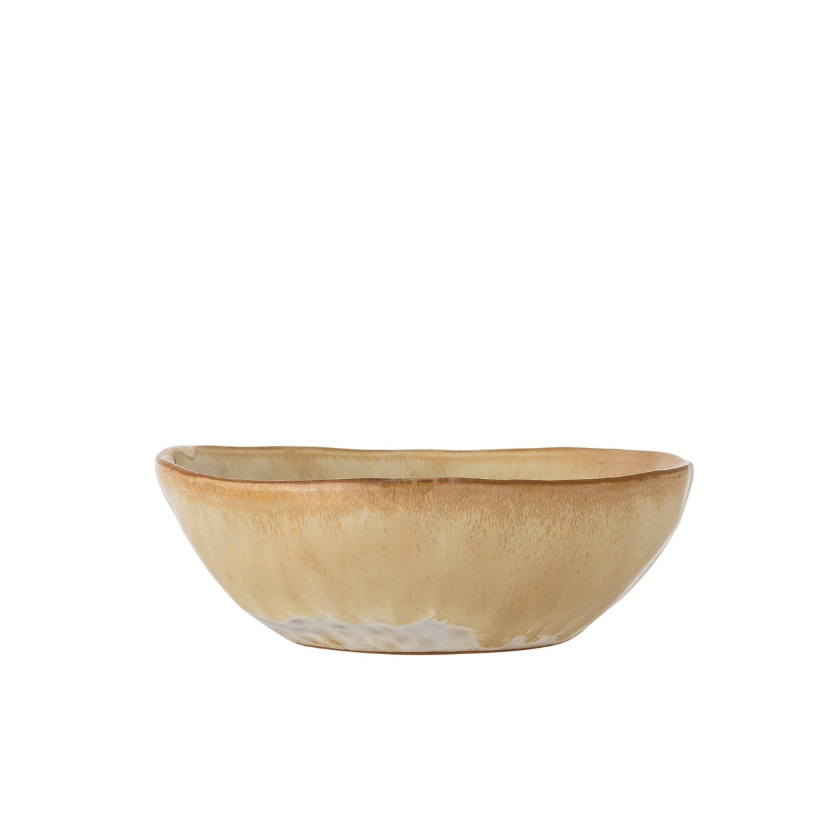 Runde beige Schale aus Steingut mit reaktiver Glasur, erdigen Farbtönen, Durchmesser 13 cm, Höhe 4.5 cm, Serie Nara von Creative Collection