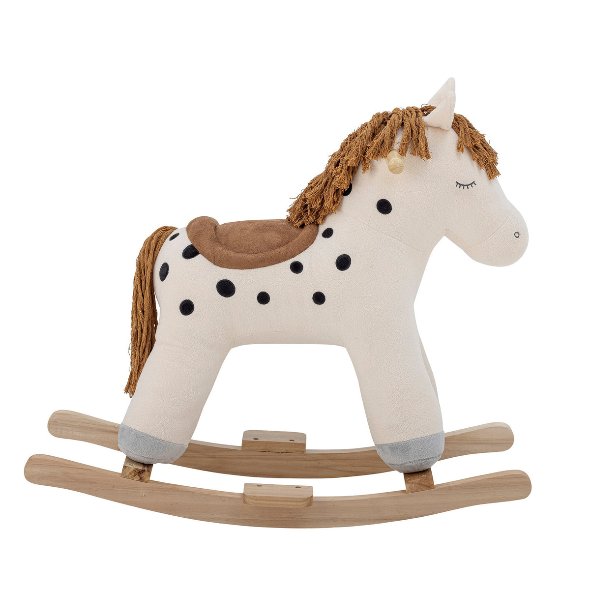 Merlen Rocking Toy, Horse, Weiá, Polyester in White präsentiert im Onlineshop von KAQTU Design AG. Objekte Kids ist von Bloomingville Mini