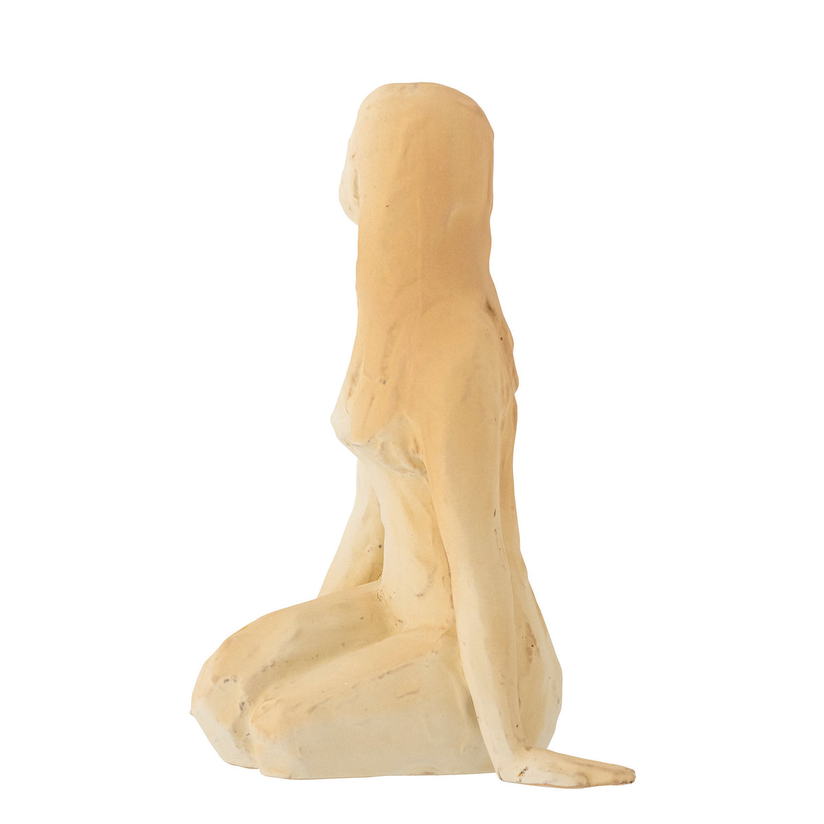 Steingutfigur Ishtar Deko in Beige von Bloomingville, Darstellung einer Frau mit grober, matter Glasur in hellen Nuancen, Höhe 20.5 cm.