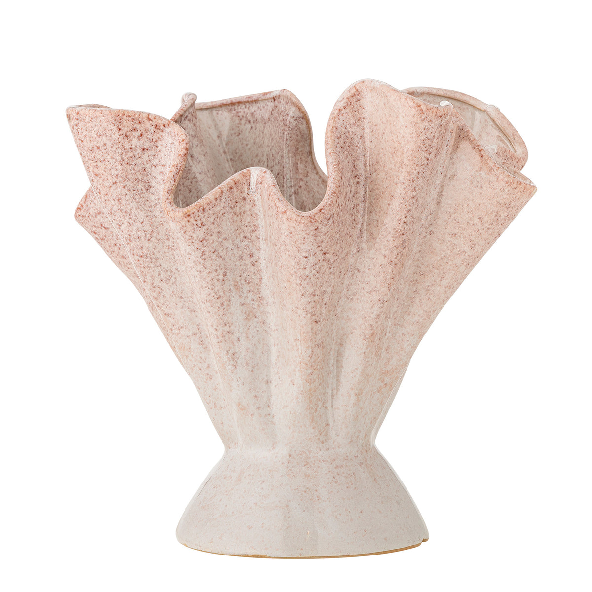 Plier Vase, Rose, Steingut in Rose präsentiert im Onlineshop von KAQTU Design AG. Vase ist von Bloomingville
