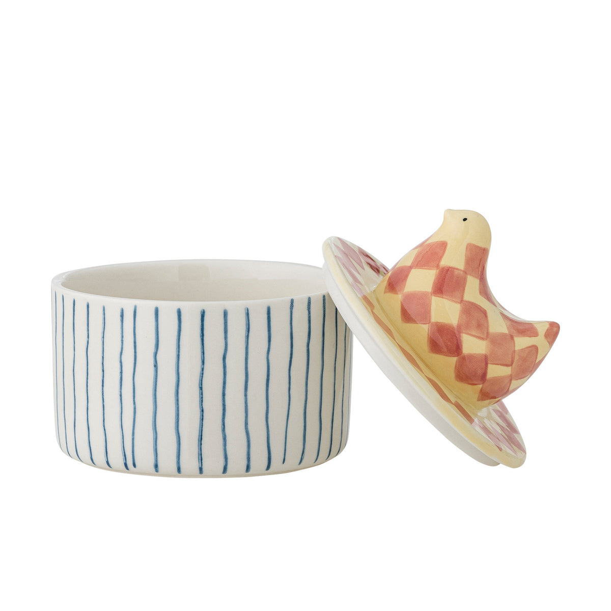 Biona Gefäss mit Deckel, Rose, Steingut in Rose präsentiert im Onlineshop von KAQTU Design AG. Kanne ist von Bloomingville
