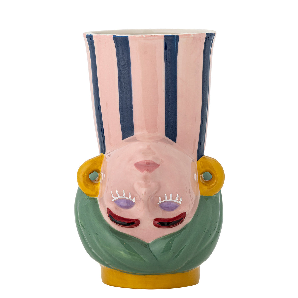 Miss Jody Vase, Rose, Steingut in Rose präsentiert im Onlineshop von KAQTU Design AG. Vase ist von Bloomingville