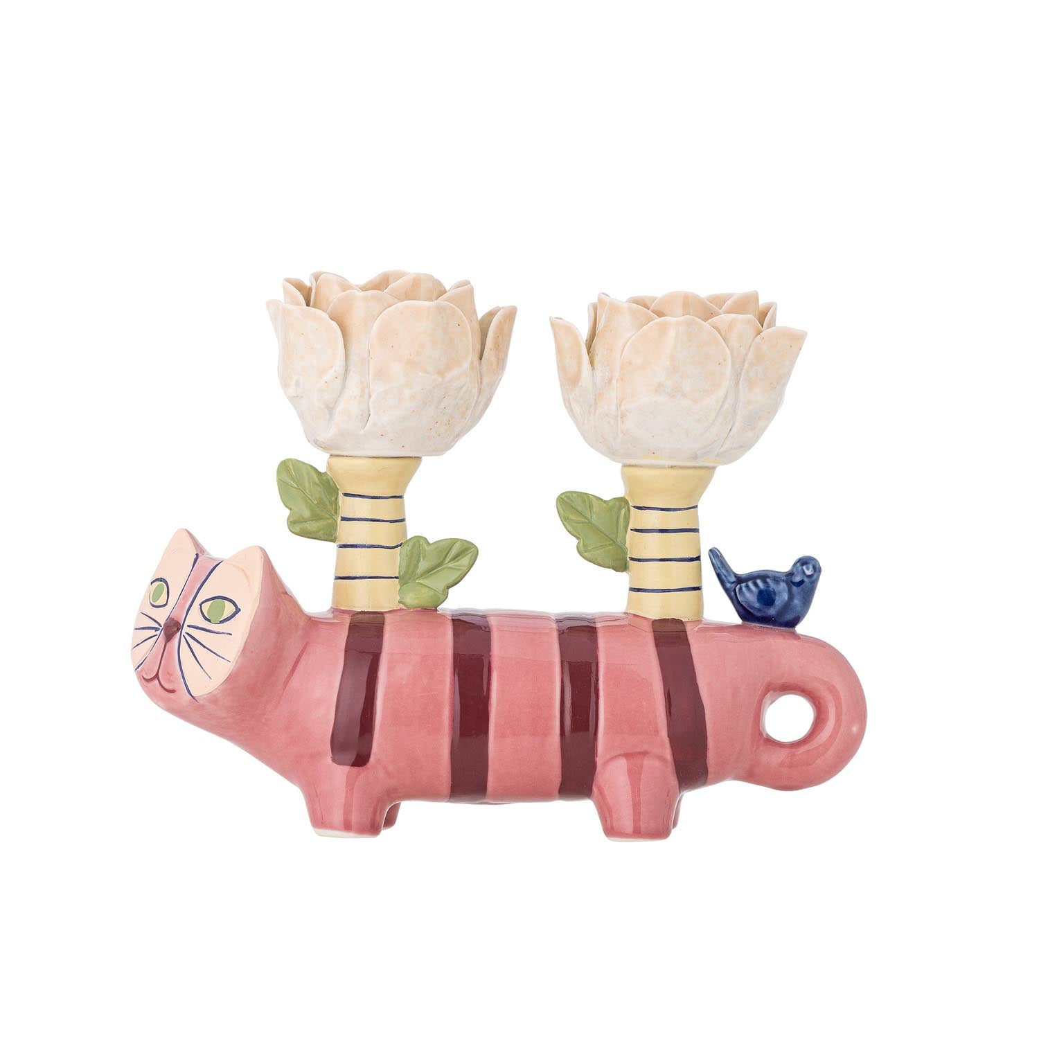 Missy Kerzenhalter, Rose, Steingut in Rose präsentiert im Onlineshop von KAQTU Design AG. Kerzenständer ist von Bloomingville