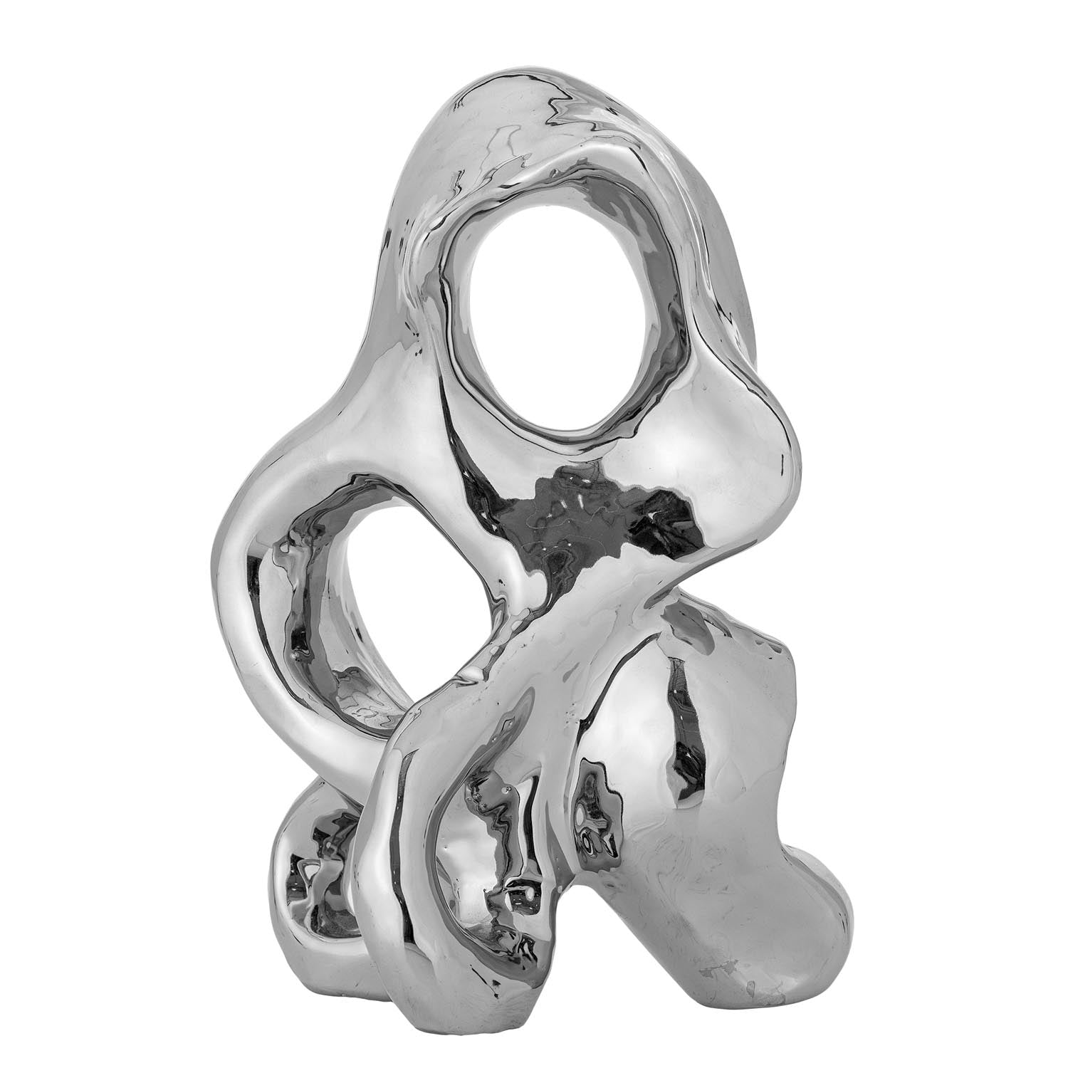 Entdecken Sie die Vinini Deko von Bloomingville – ein elegantes Steingut-Kunstwerk in Silber, das jedem Raum einen modernen Akzent verleiht.