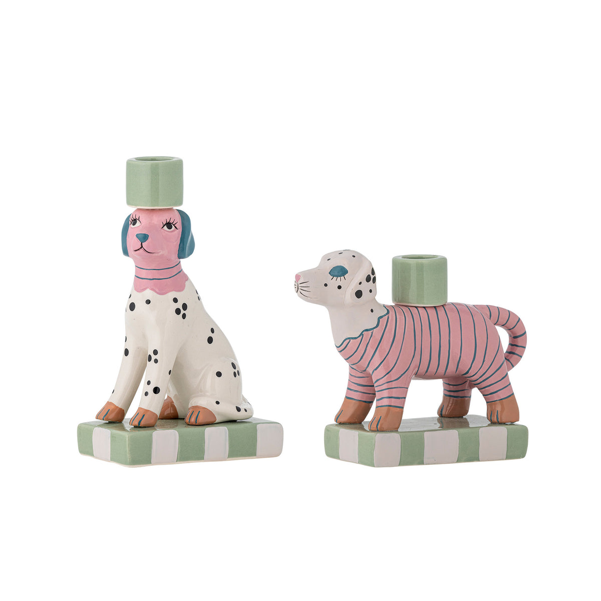Doglie Kerzenhalter, Rose, Steingut in Rose präsentiert im Onlineshop von KAQTU Design AG. Kerzenständer ist von Bloomingville