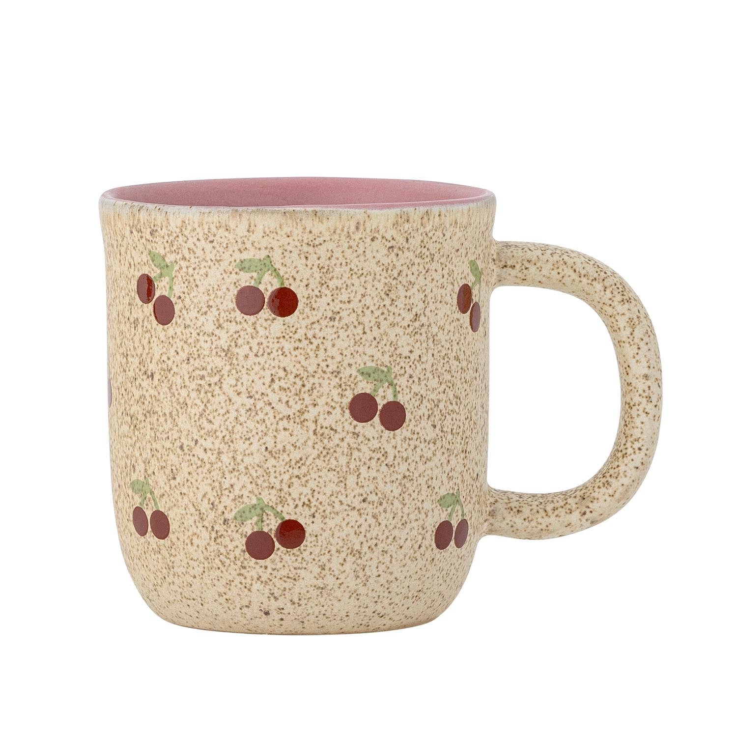 Cherry Tasse, Natur, Steingut in Natur präsentiert im Onlineshop von KAQTU Design AG. Tasse ist von Bloomingville Mini