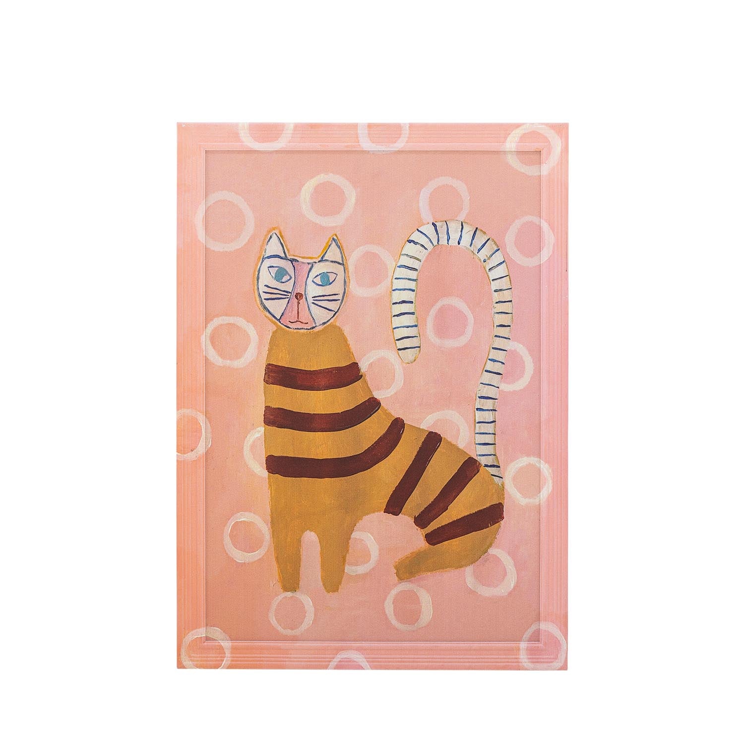 Missy Illustration mit Rahmen, Rose, Tannenholz in Rose präsentiert im Onlineshop von KAQTU Design AG. Kunstgegenstände ist von Bloomingville